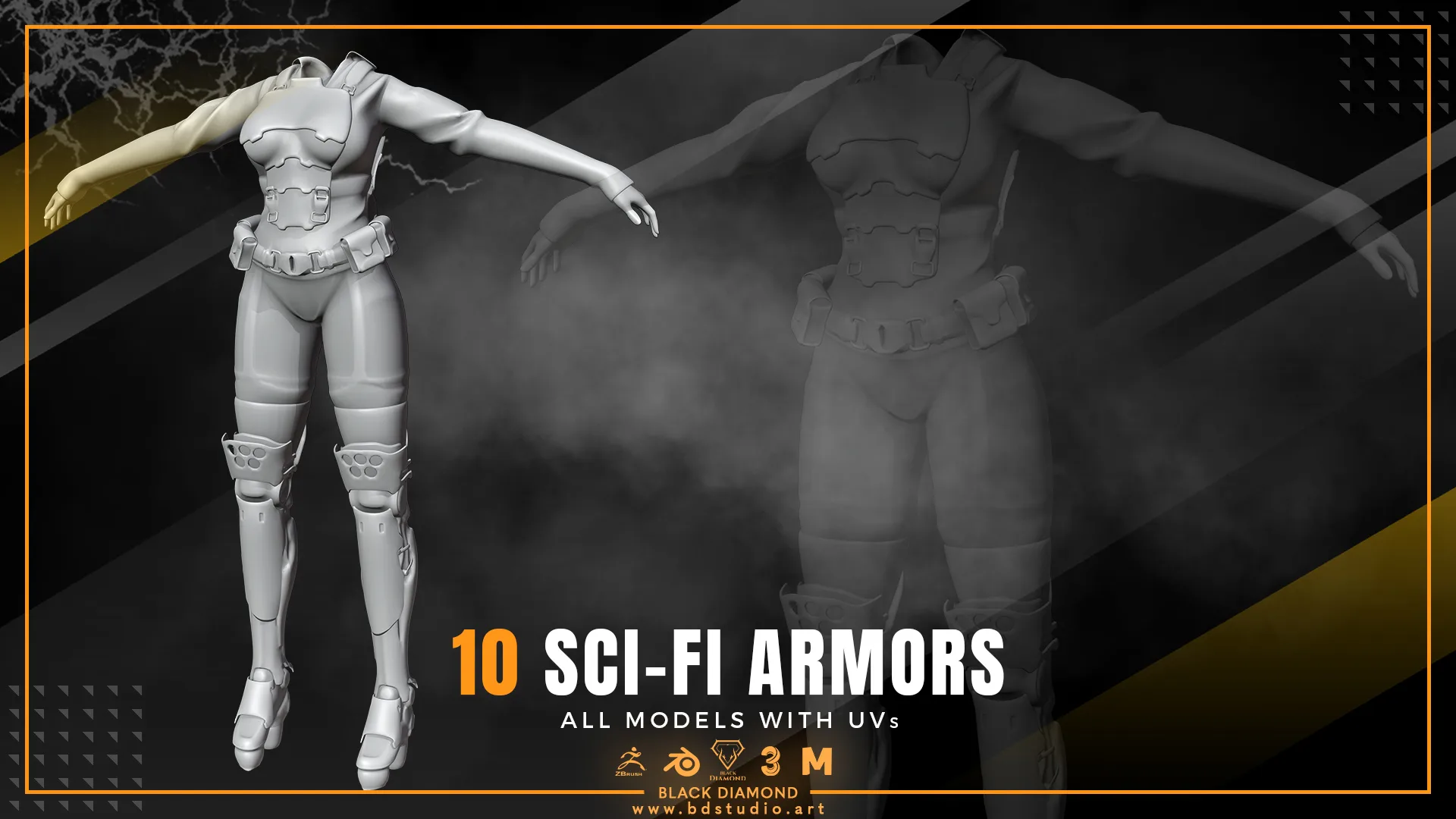 10 SCI-FI ARMOR MODELS