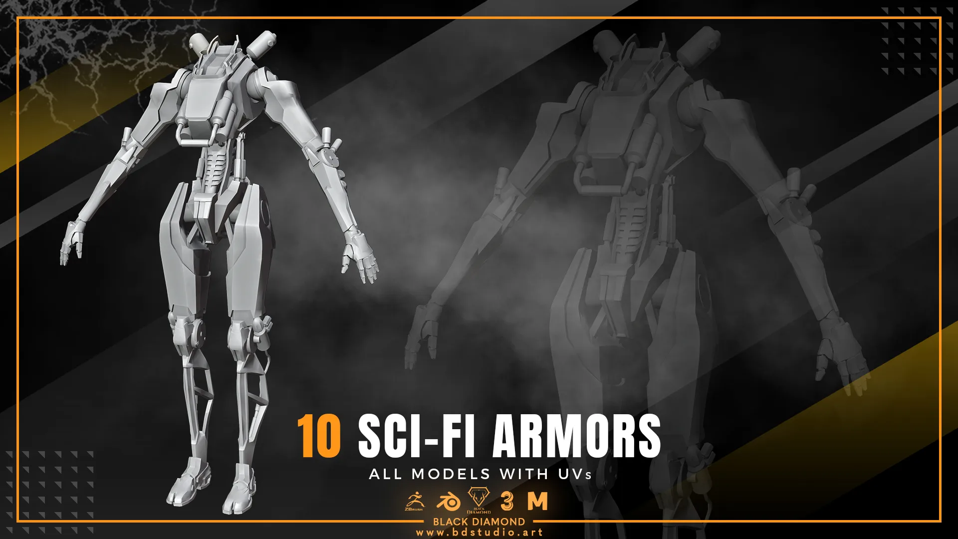 10 SCI-FI ARMOR MODELS
