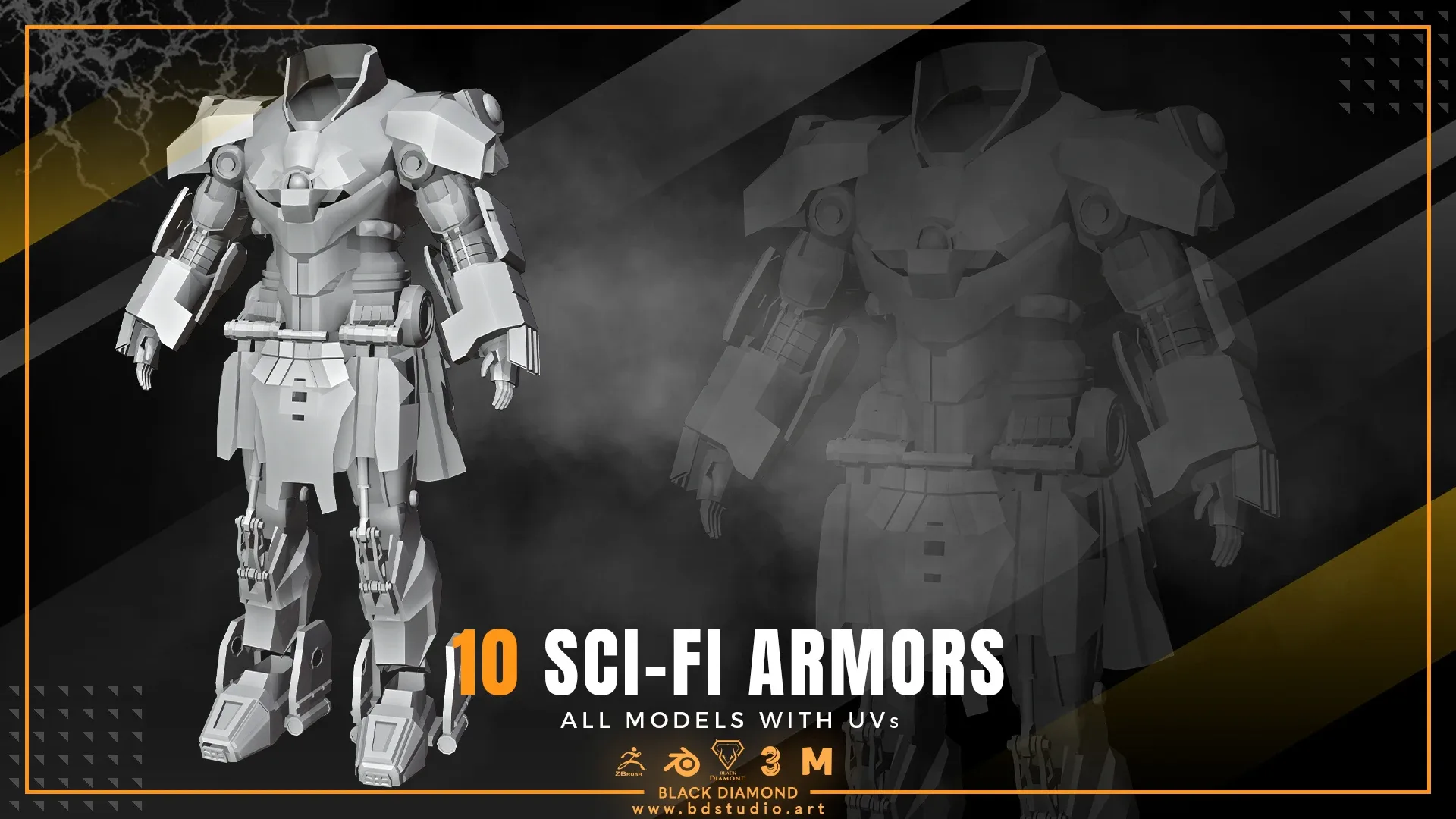 10 SCI-FI ARMOR MODELS