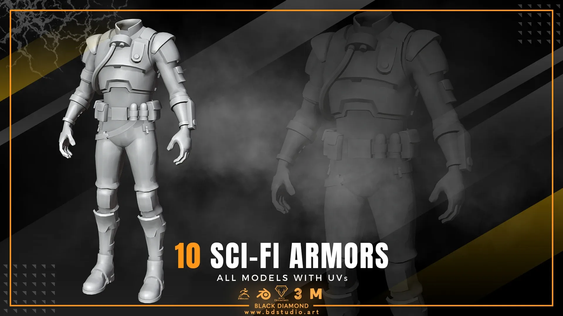 10 SCI-FI ARMOR MODELS