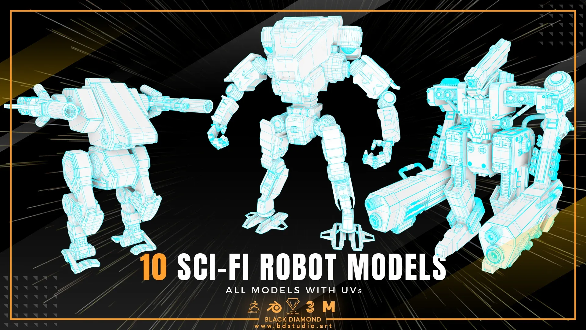 10 SCI-FI ROBOT MODELS