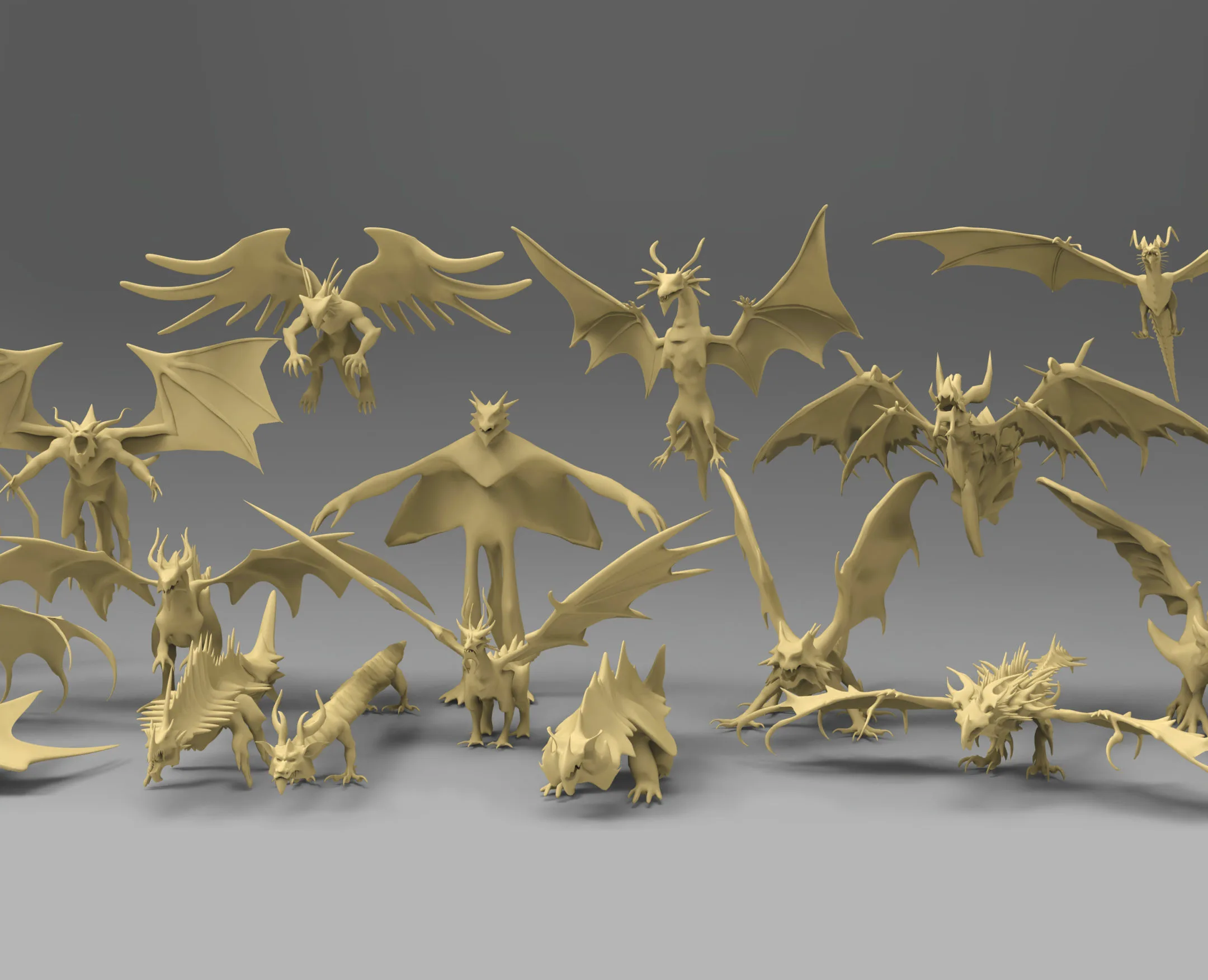 25 basemesh dragon collection