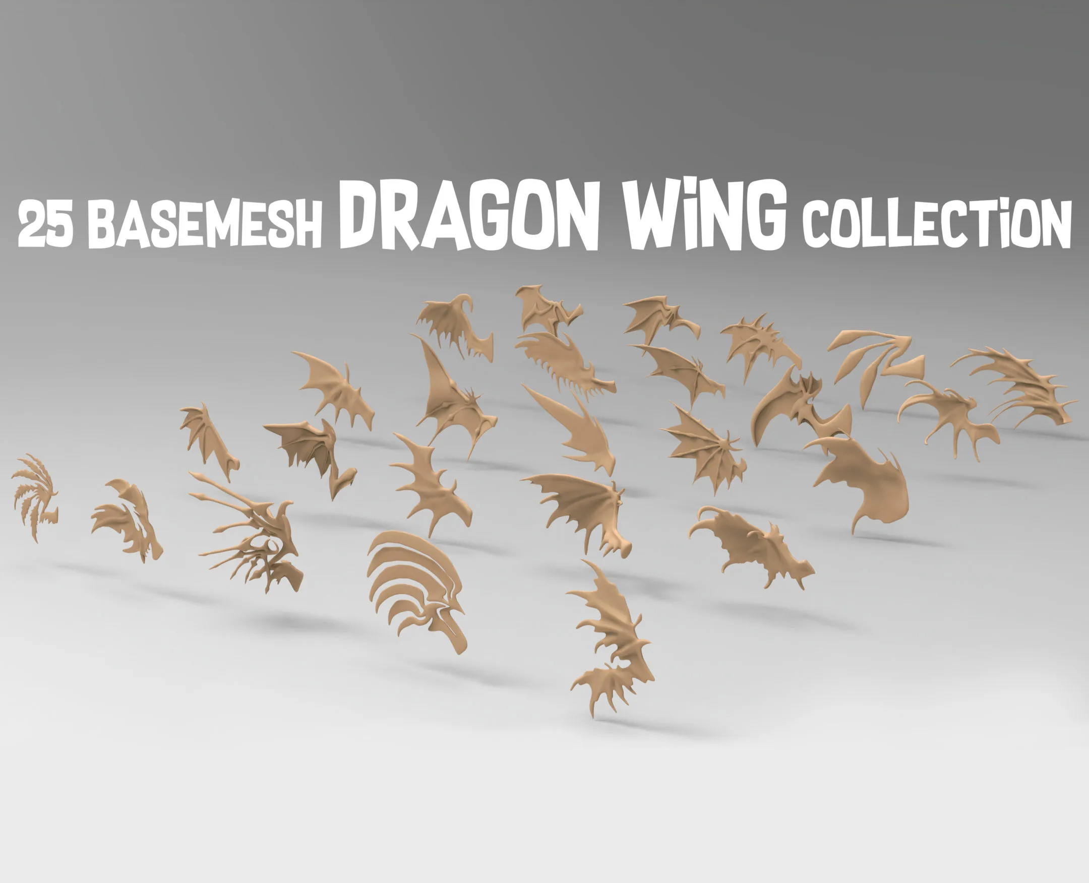 25 basemesh dragon wing collection