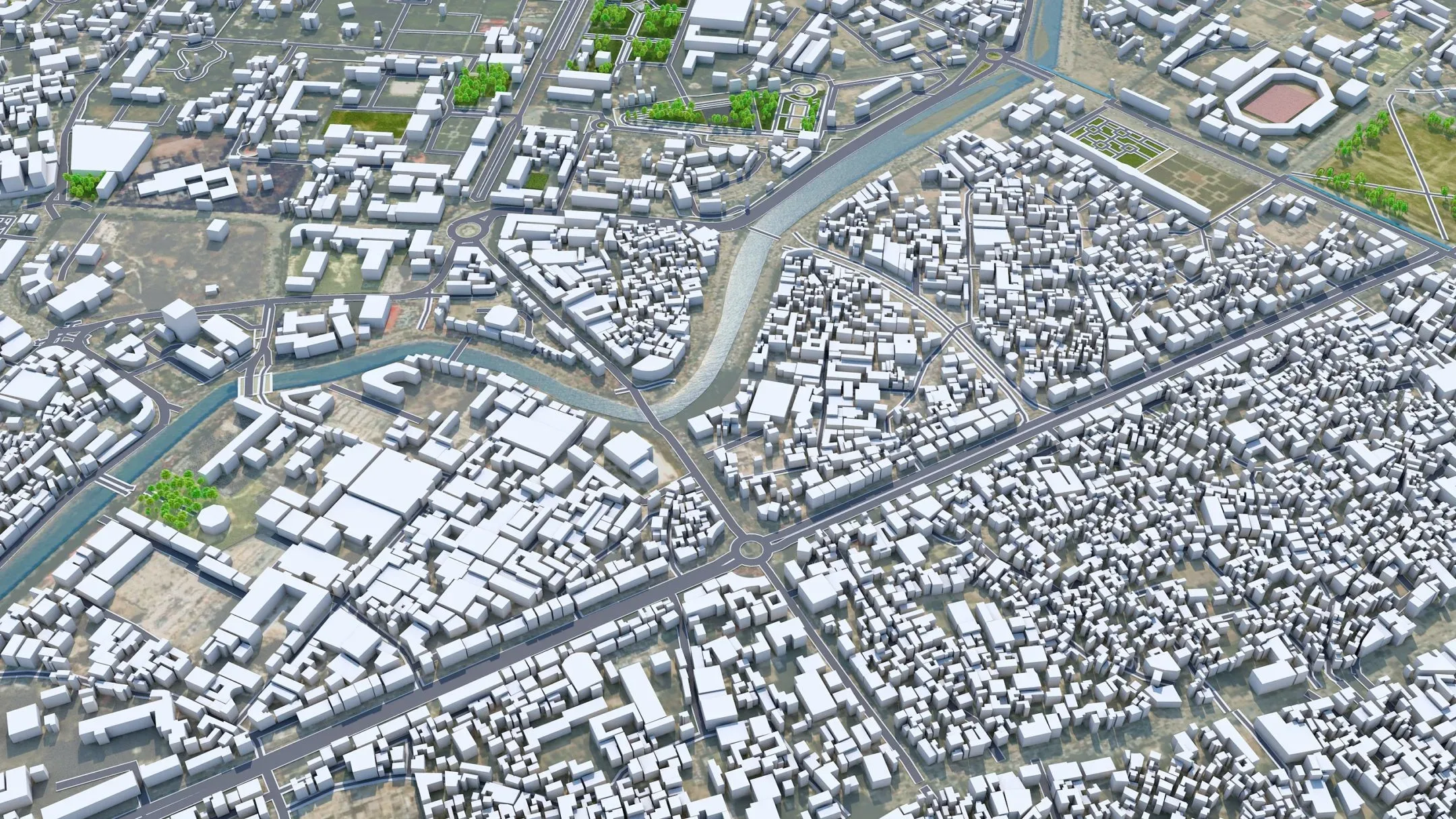 Kabul city Afghanistan 3d model 50km