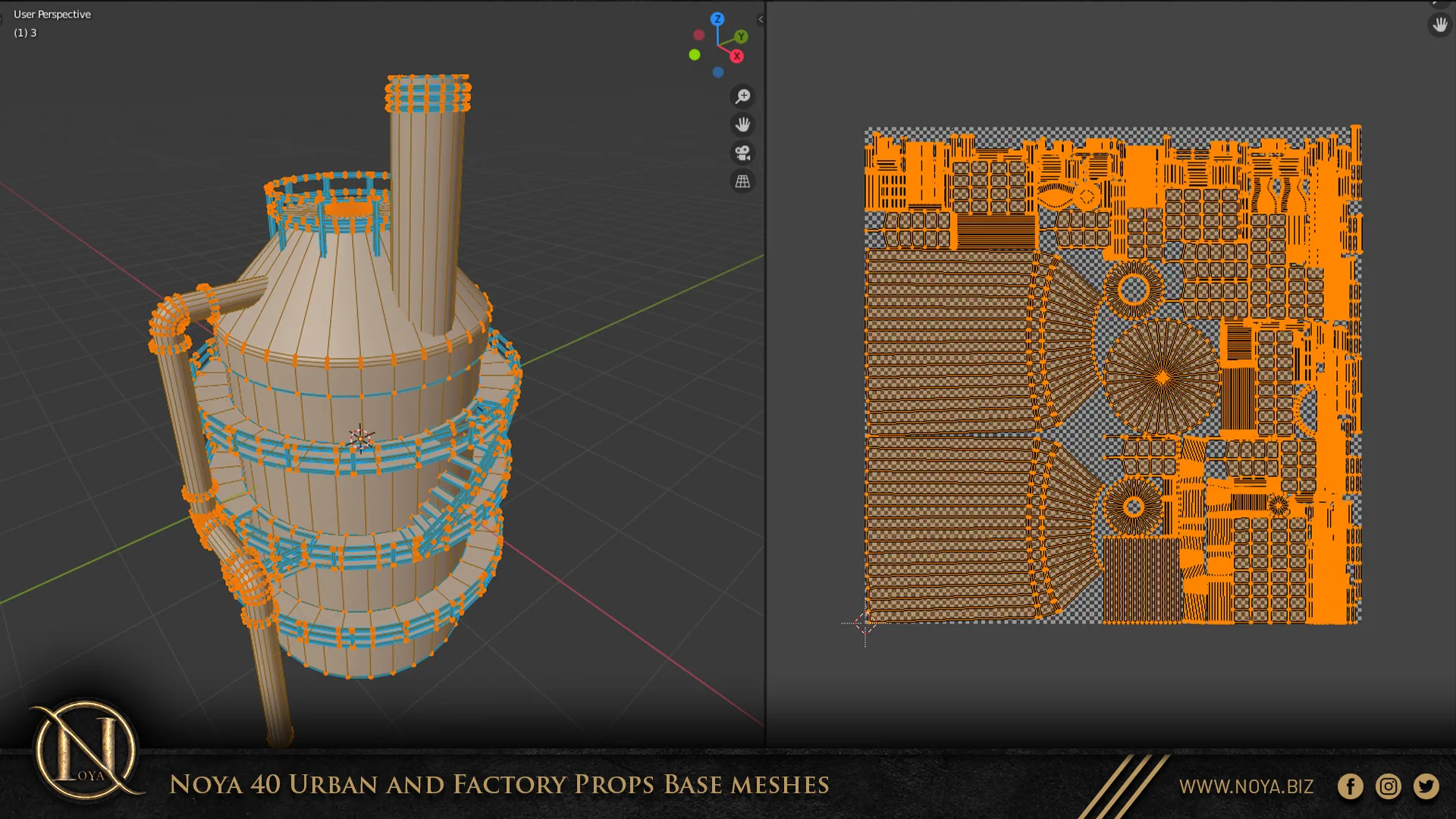 Noya 40 Urban and Factory Props Base meshes v2