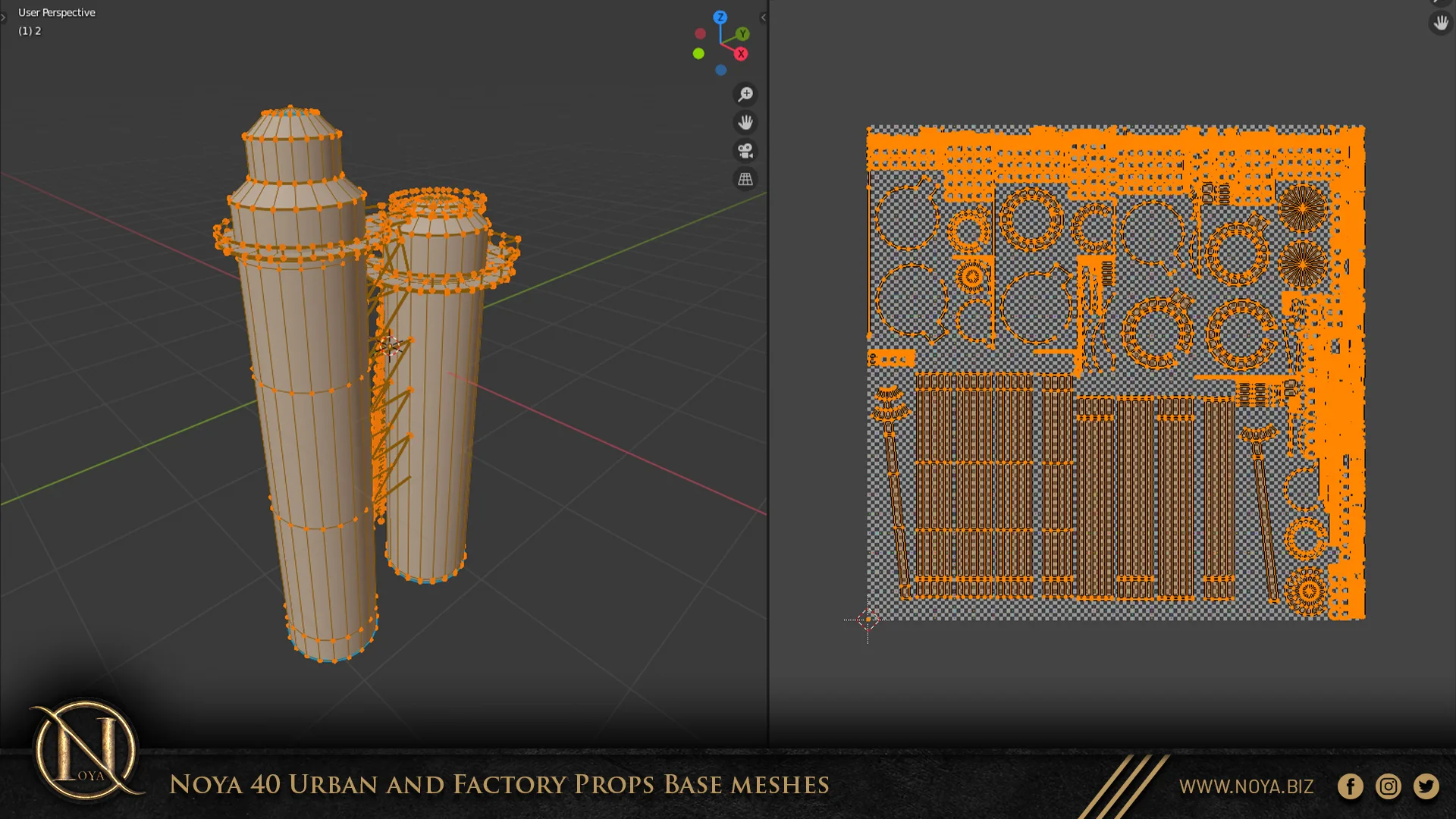 Noya 40 Urban and Factory Props Base meshes v2