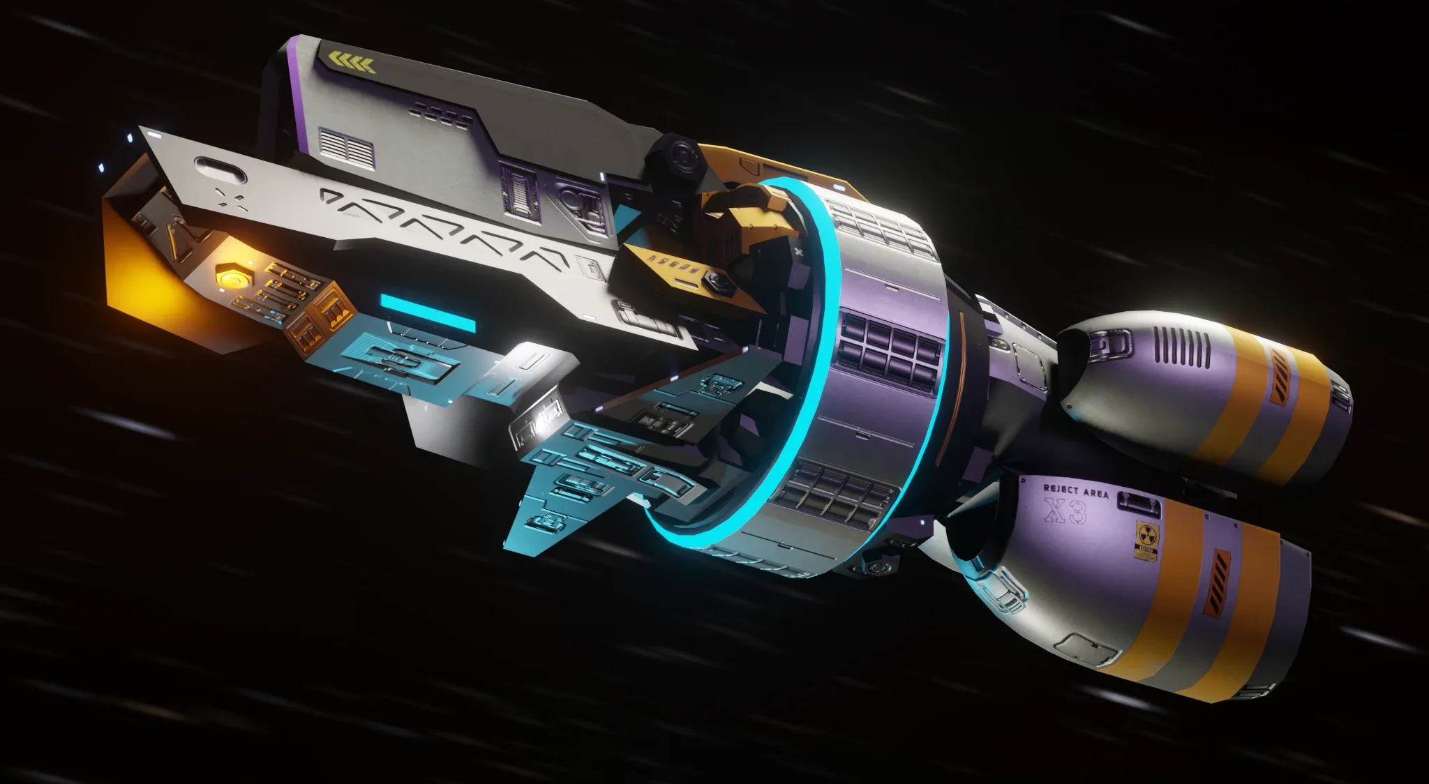 Gladius Spaceship Low-Poly