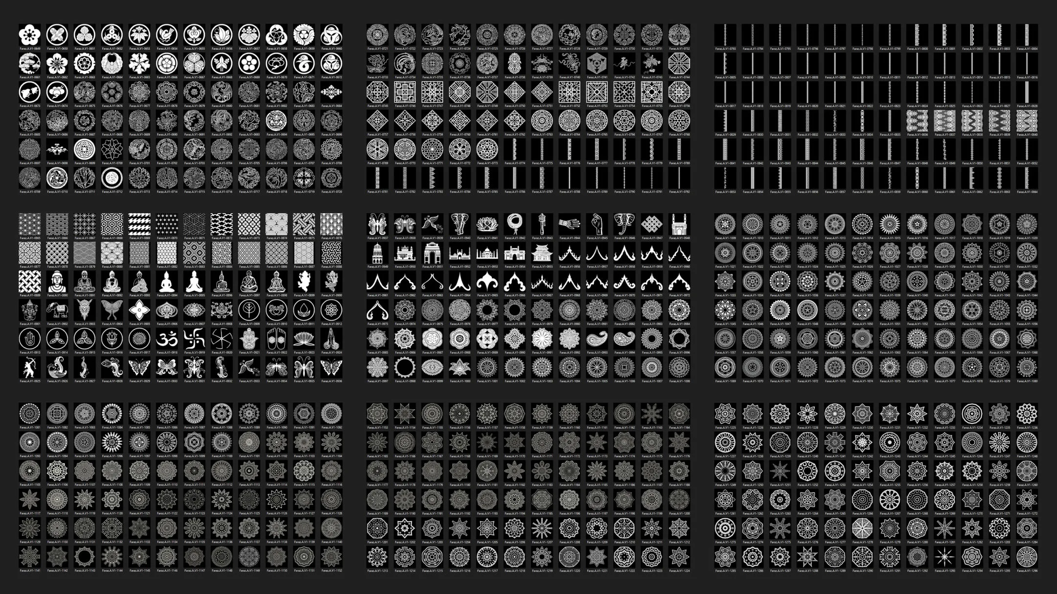 1300 asian element,symbol & pattern alpha