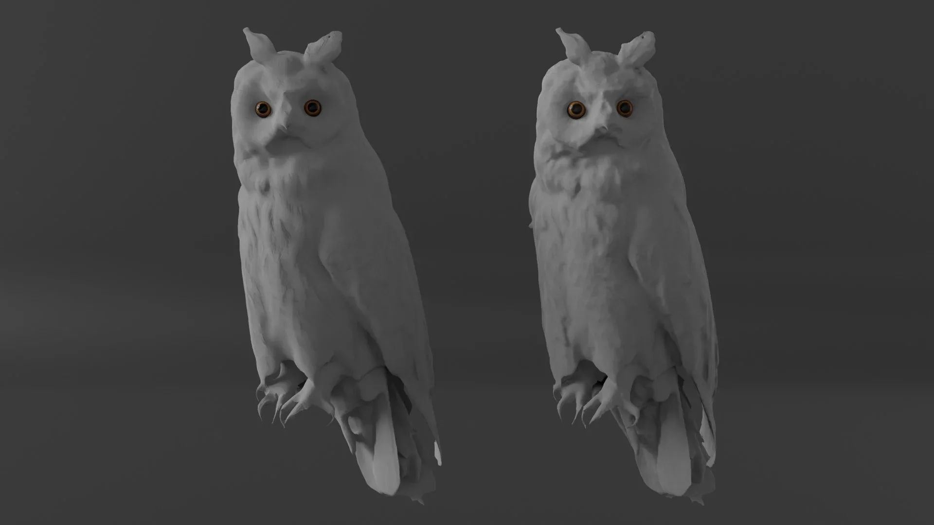 Photorealistic Long-Eared Owl