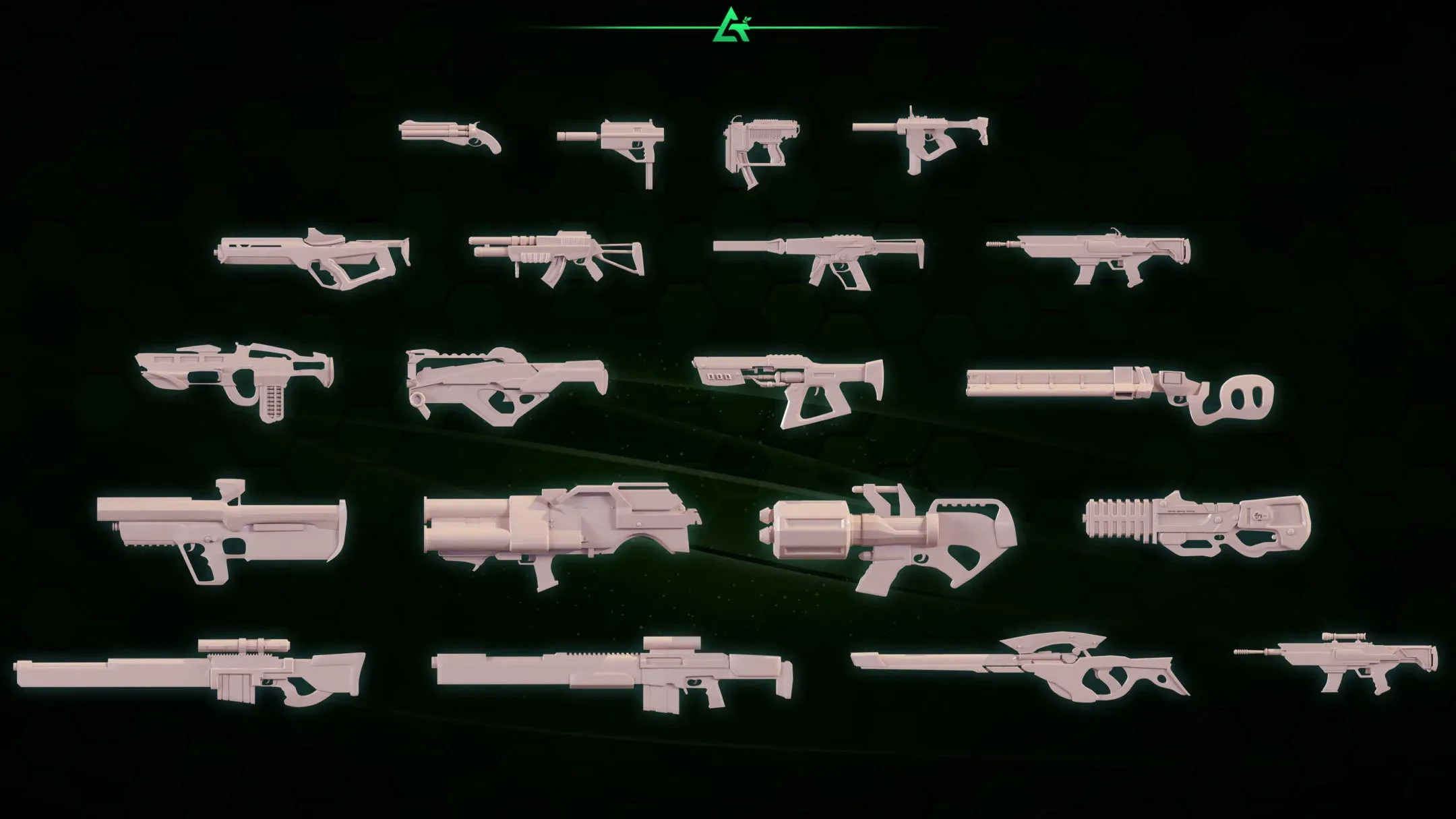 20 Modern &amp; Sci-Fi Guns 3D Models