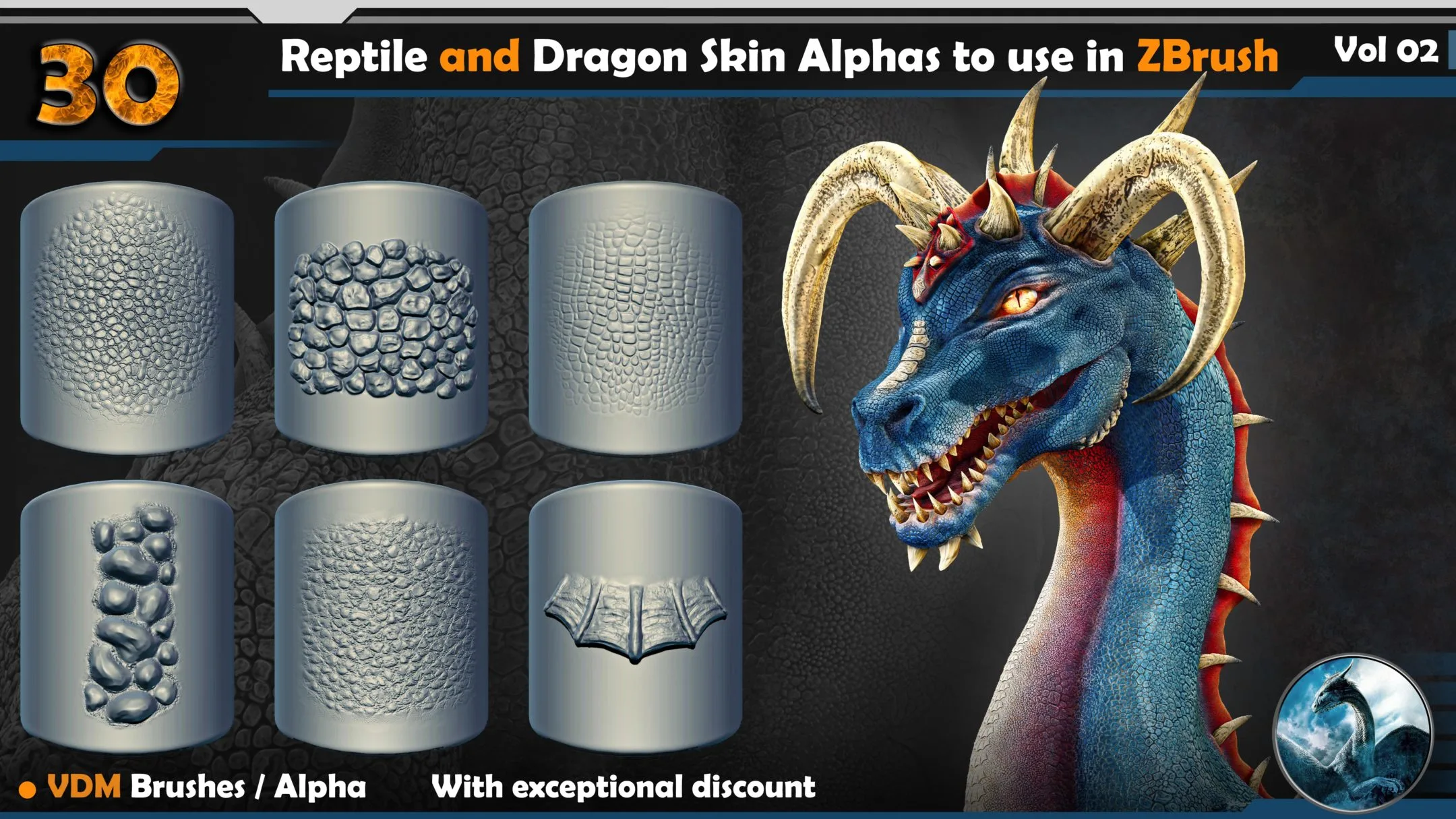 Reptile and Dragon Skin Brushes Vol 02