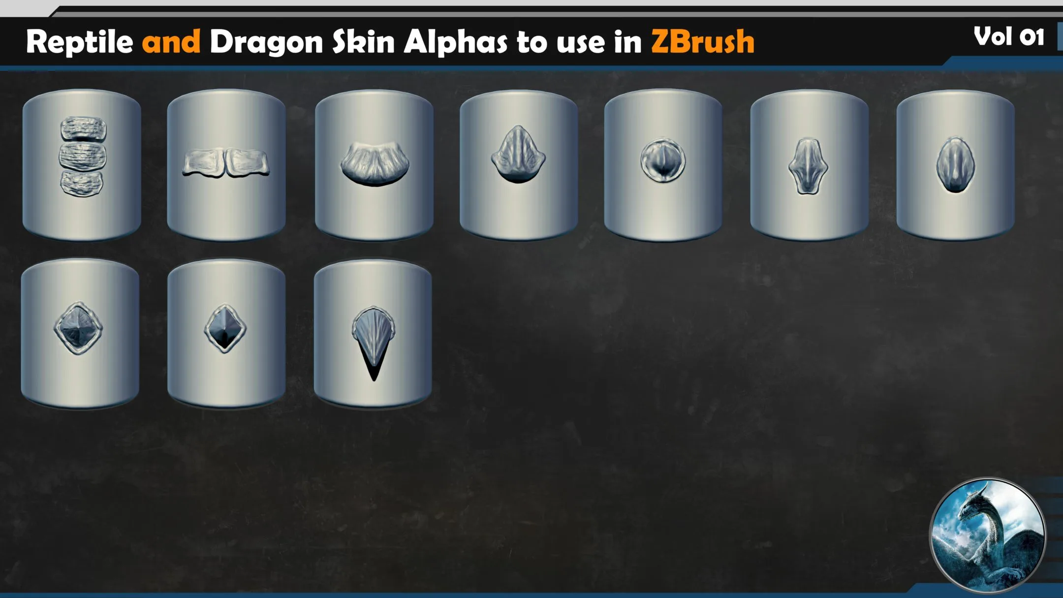 Reptile and Dragon Skin Brushes Vol 02