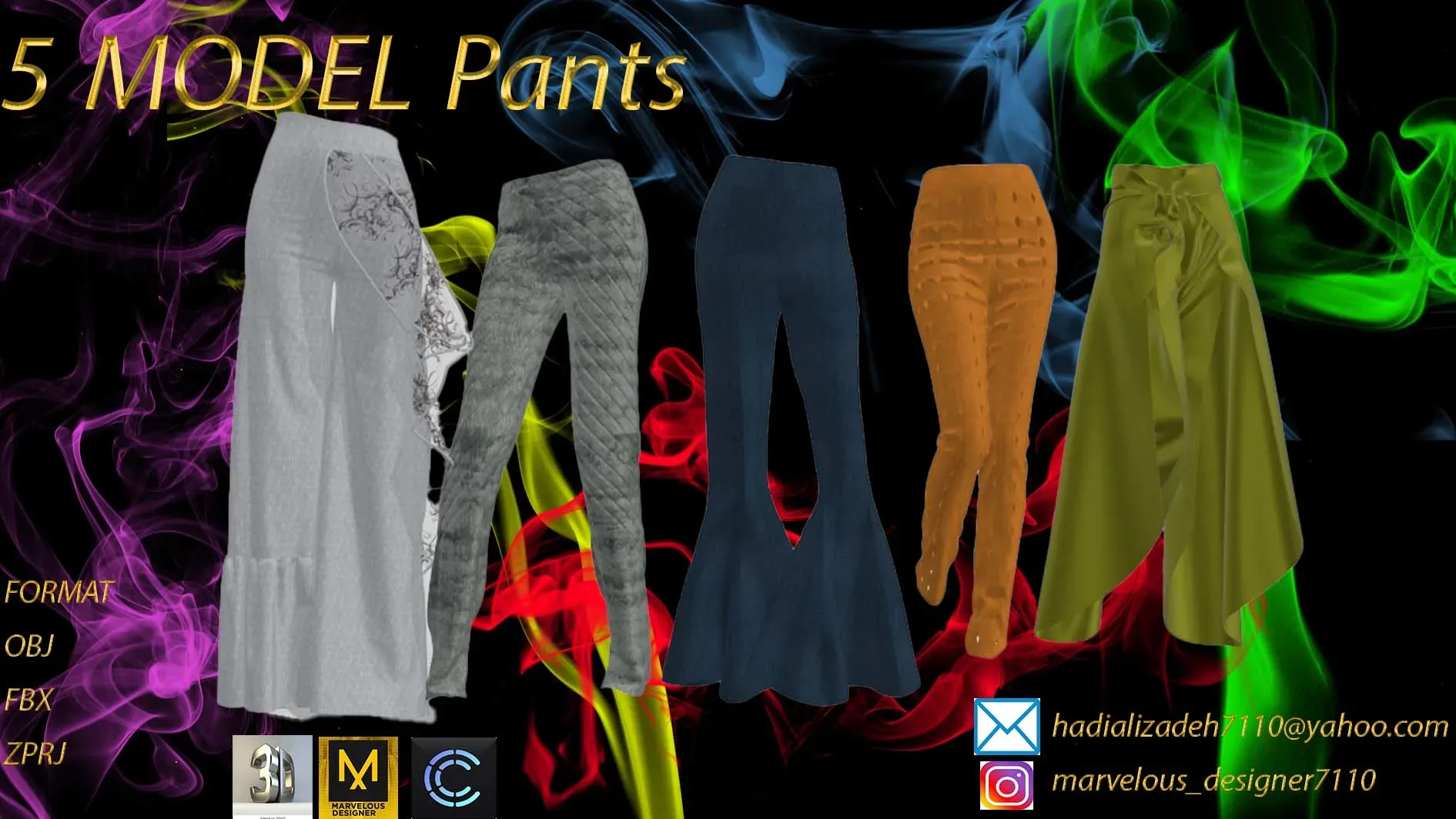 5 model pants women