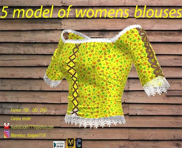 5 model of women's blouses