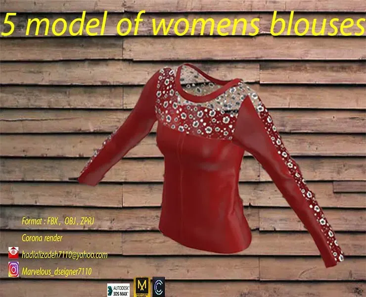 5 model of women's blouses