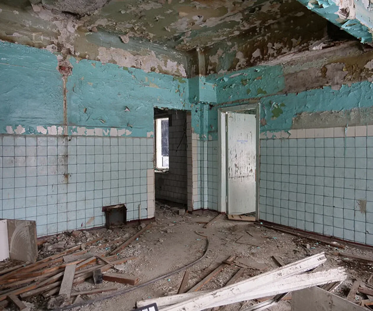 Abandoned buildings, walls and ceiling