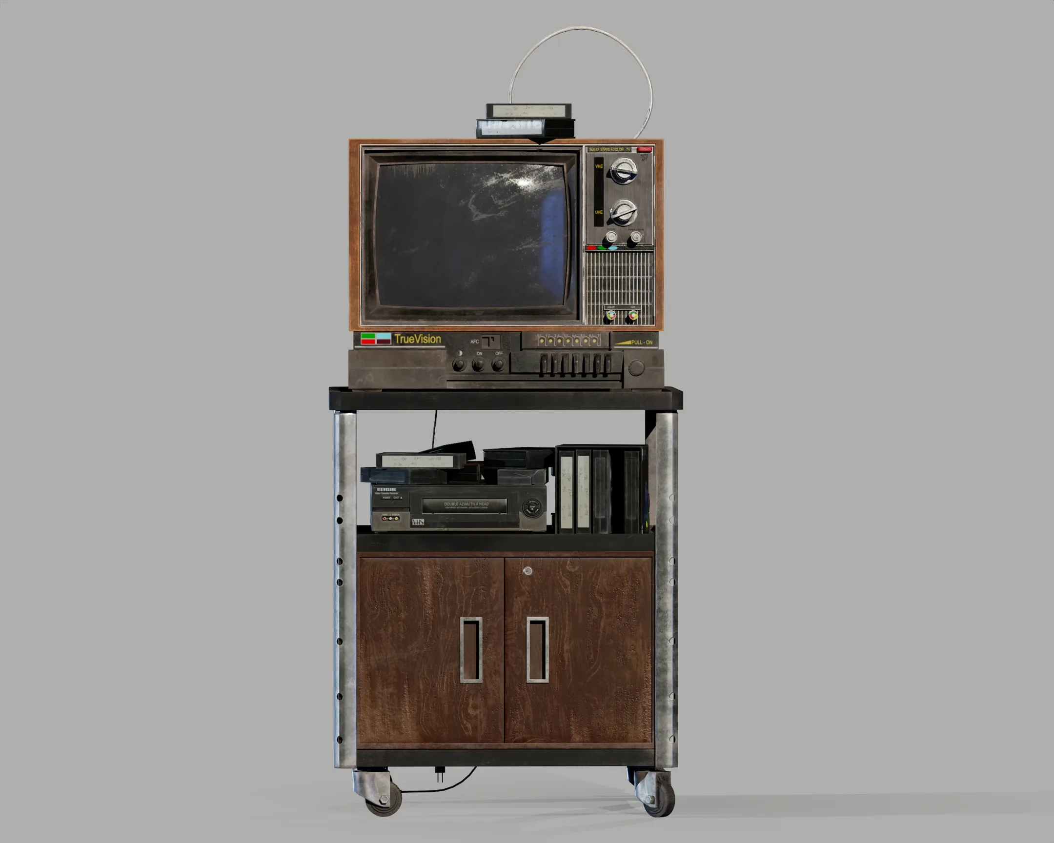 Old Television and VHS Set