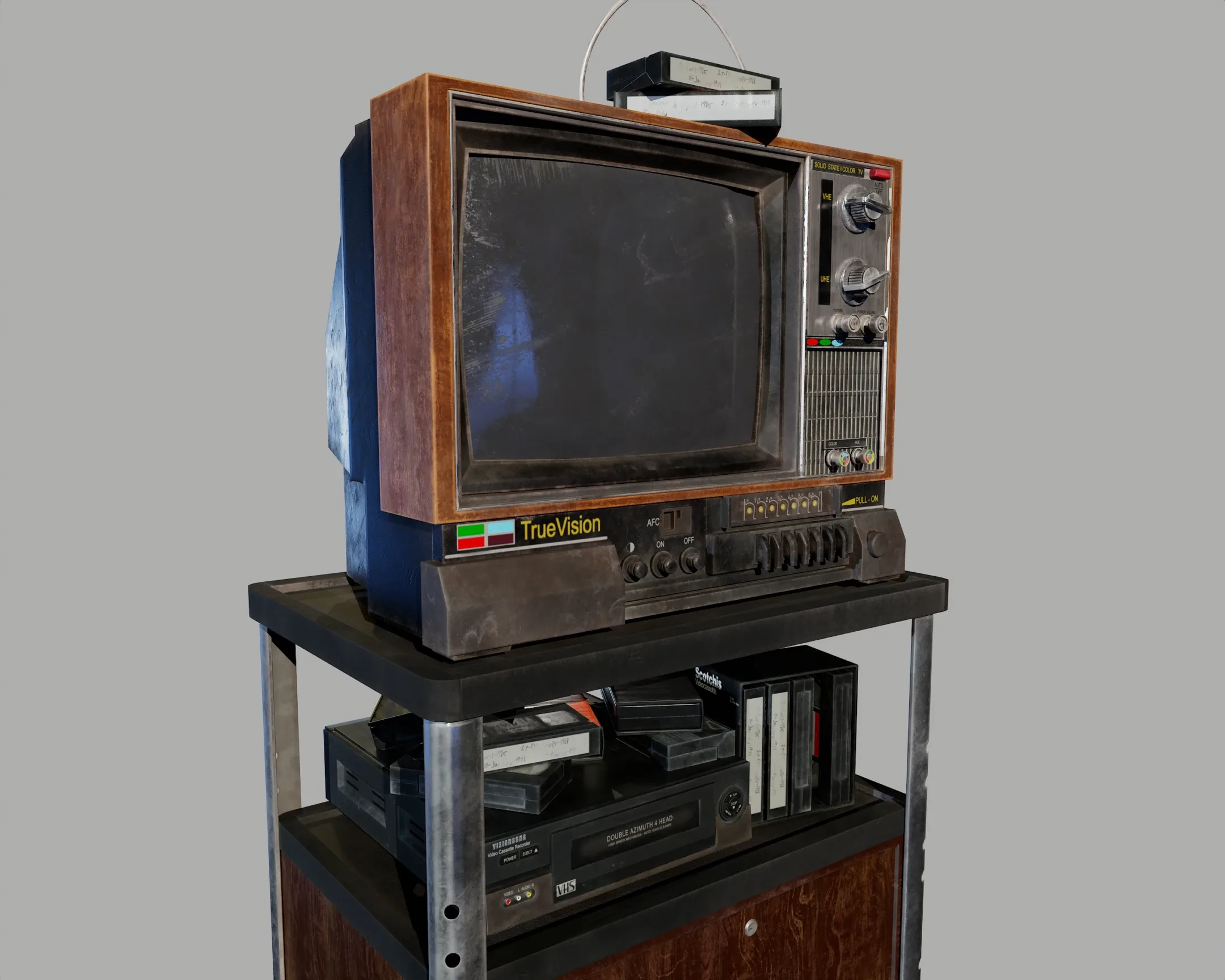 Old Television and VHS Set