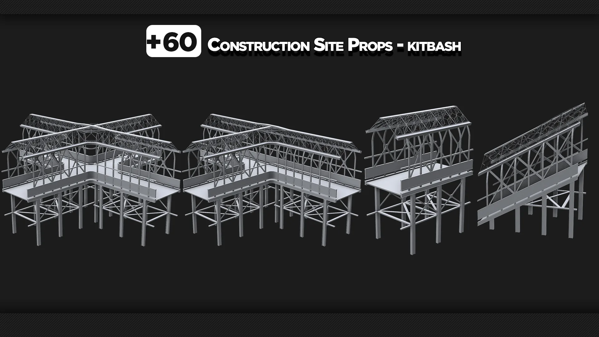 +60 Construction Site Props - KITBASH - VOL 04