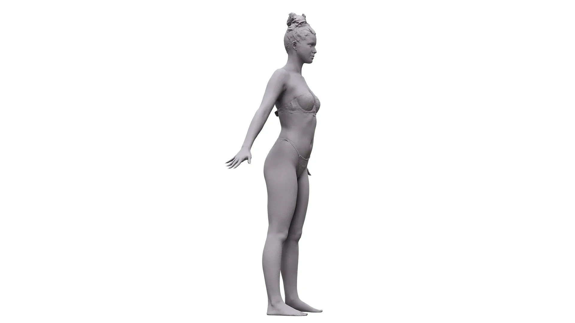 Cleaned A Pose Scan | 3D model Olivia Sparkle Underwear