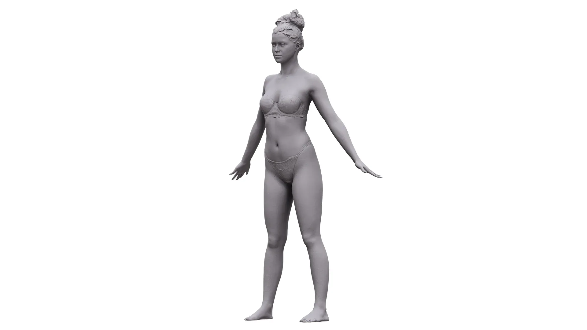 Cleaned A Pose Scan | 3D model Olivia Sparkle Underwear