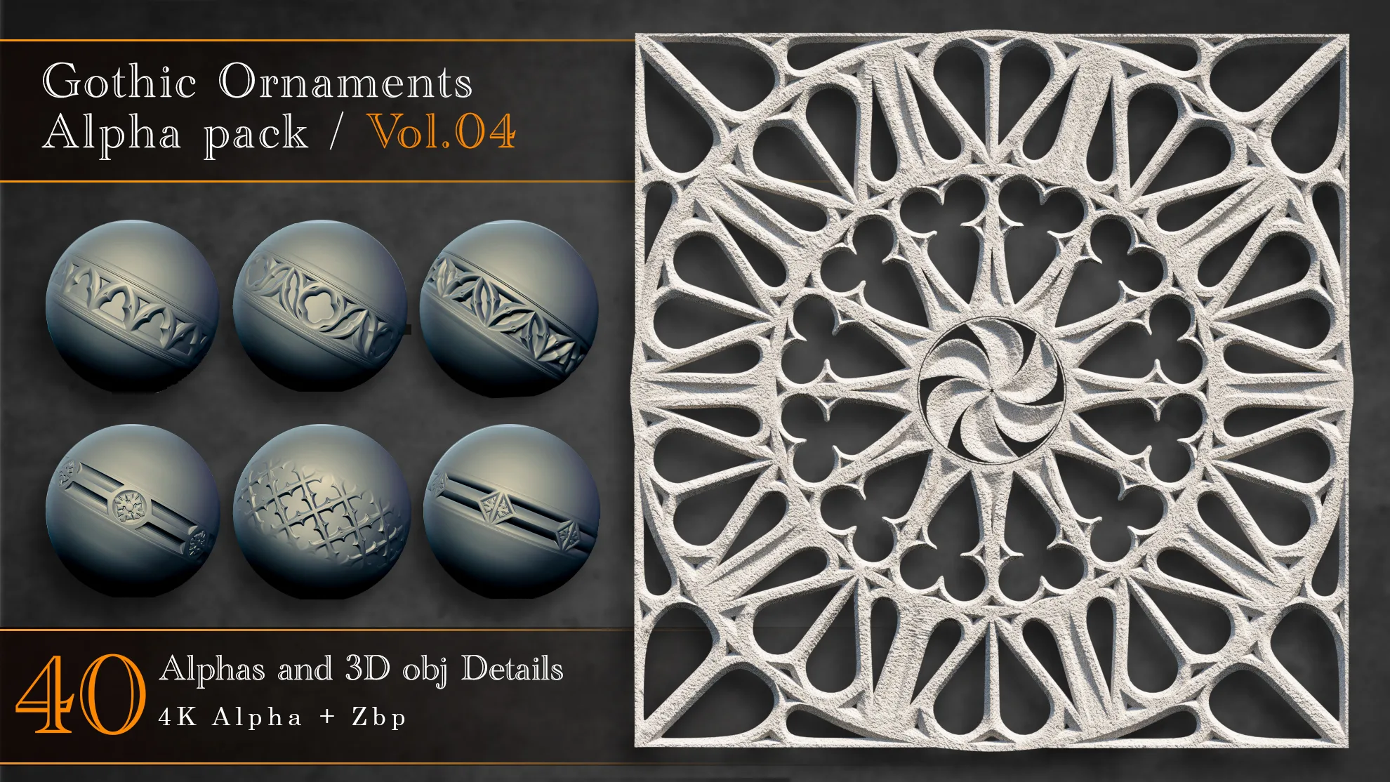 Gothic Ornaments Alpha Pack Vol 04