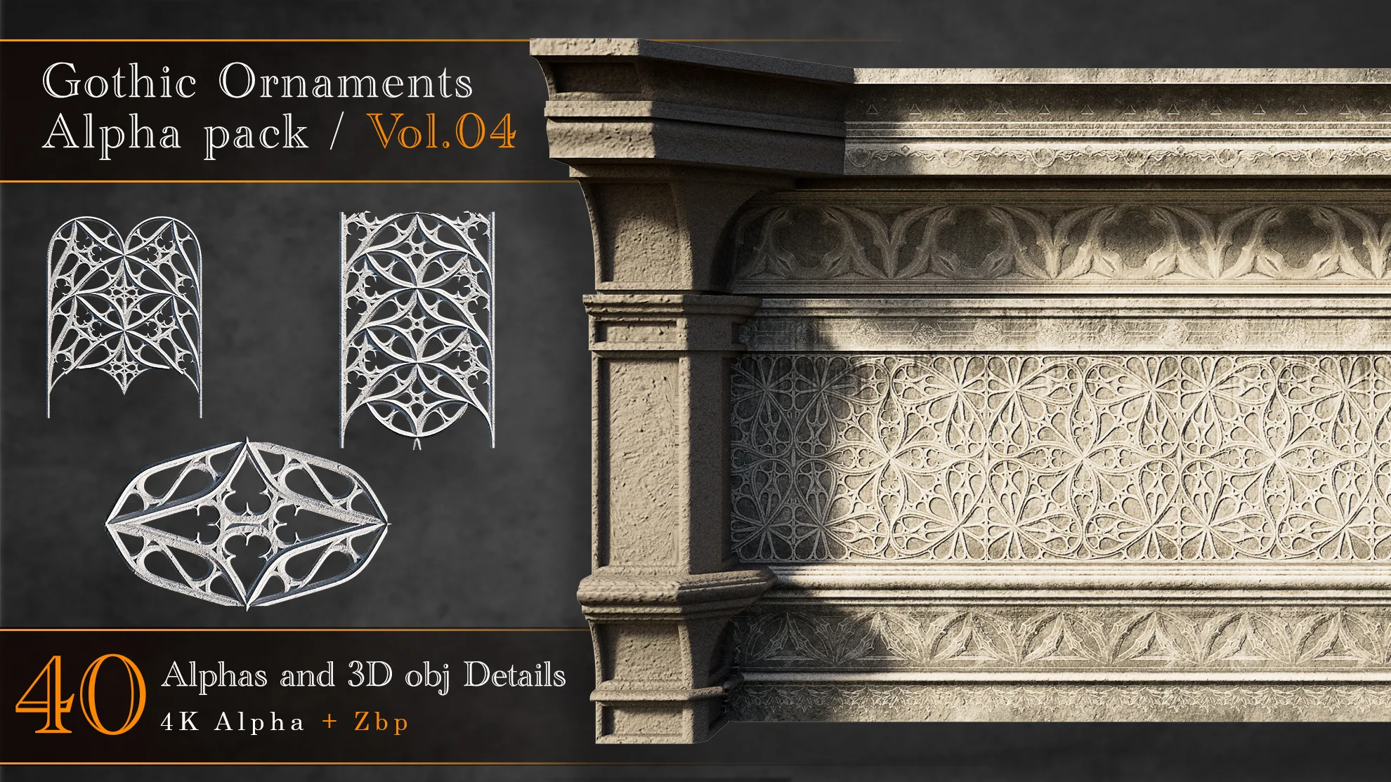 Gothic Ornaments Alpha Pack Vol 04