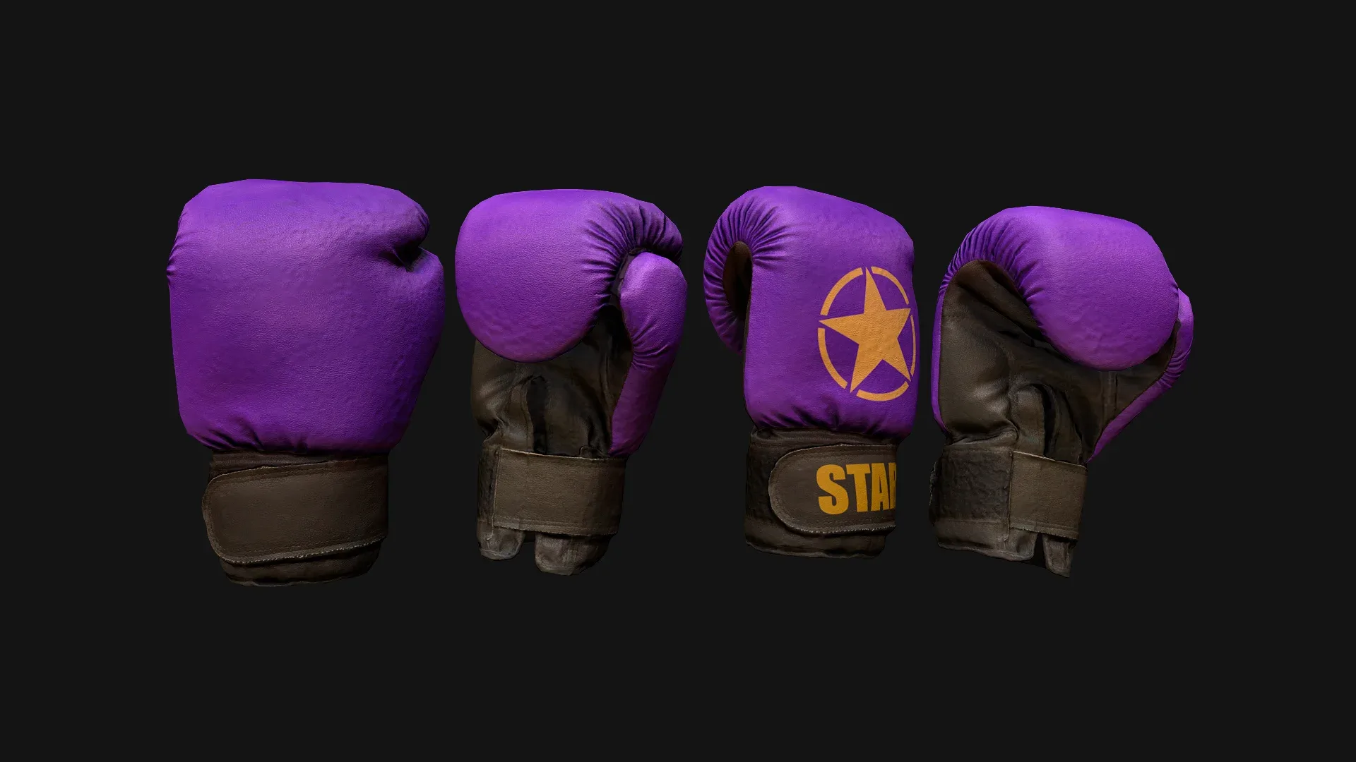 Boxing Gloves Purple Star