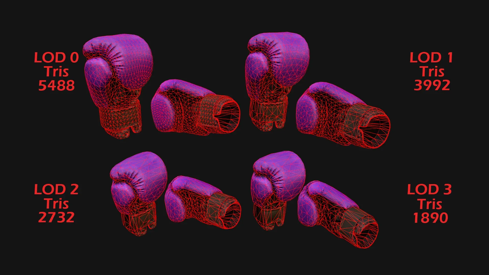 Boxing Gloves Purple Star