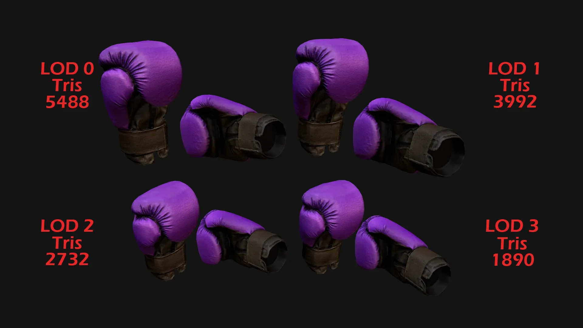 Boxing Gloves Purple Star