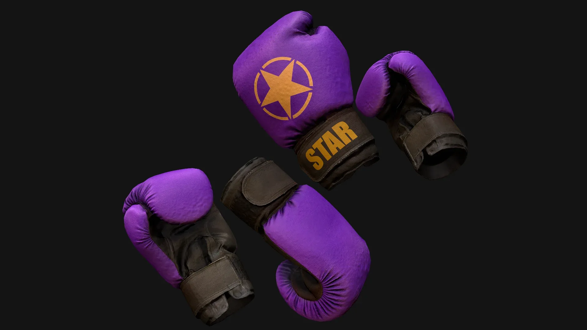 Boxing Gloves Purple Star