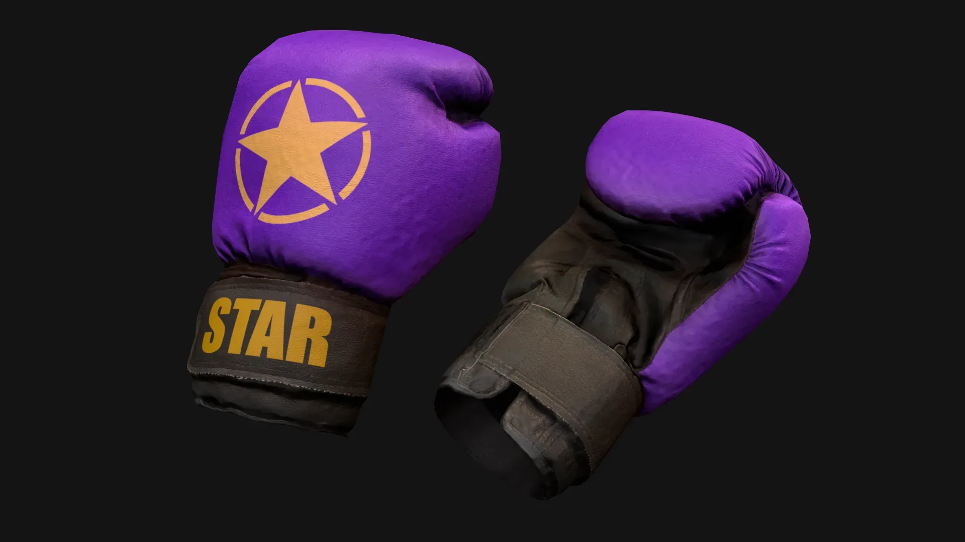 Boxing Gloves Purple Star