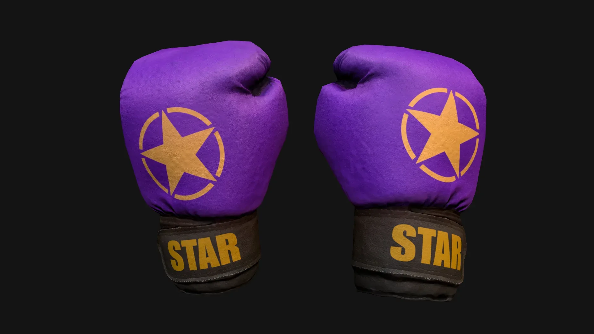 Boxing Gloves Purple Star