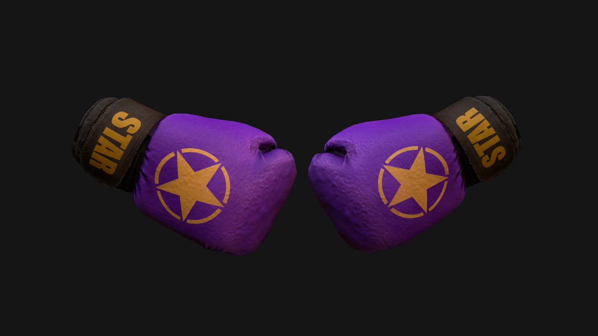 Boxing Gloves Purple Star