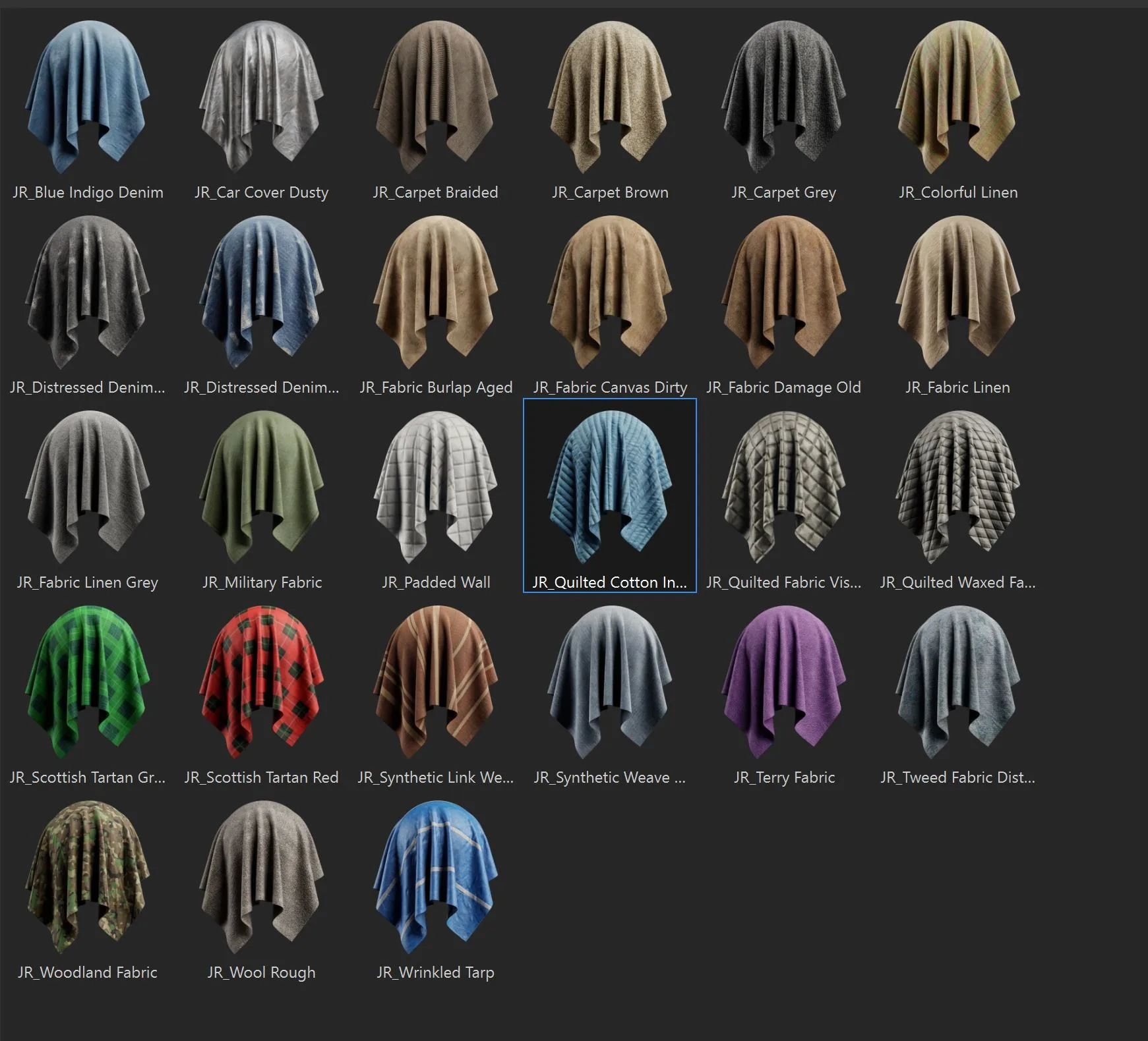 High-Detailed Fabric Smart Materials for Substance Pianter vol 02