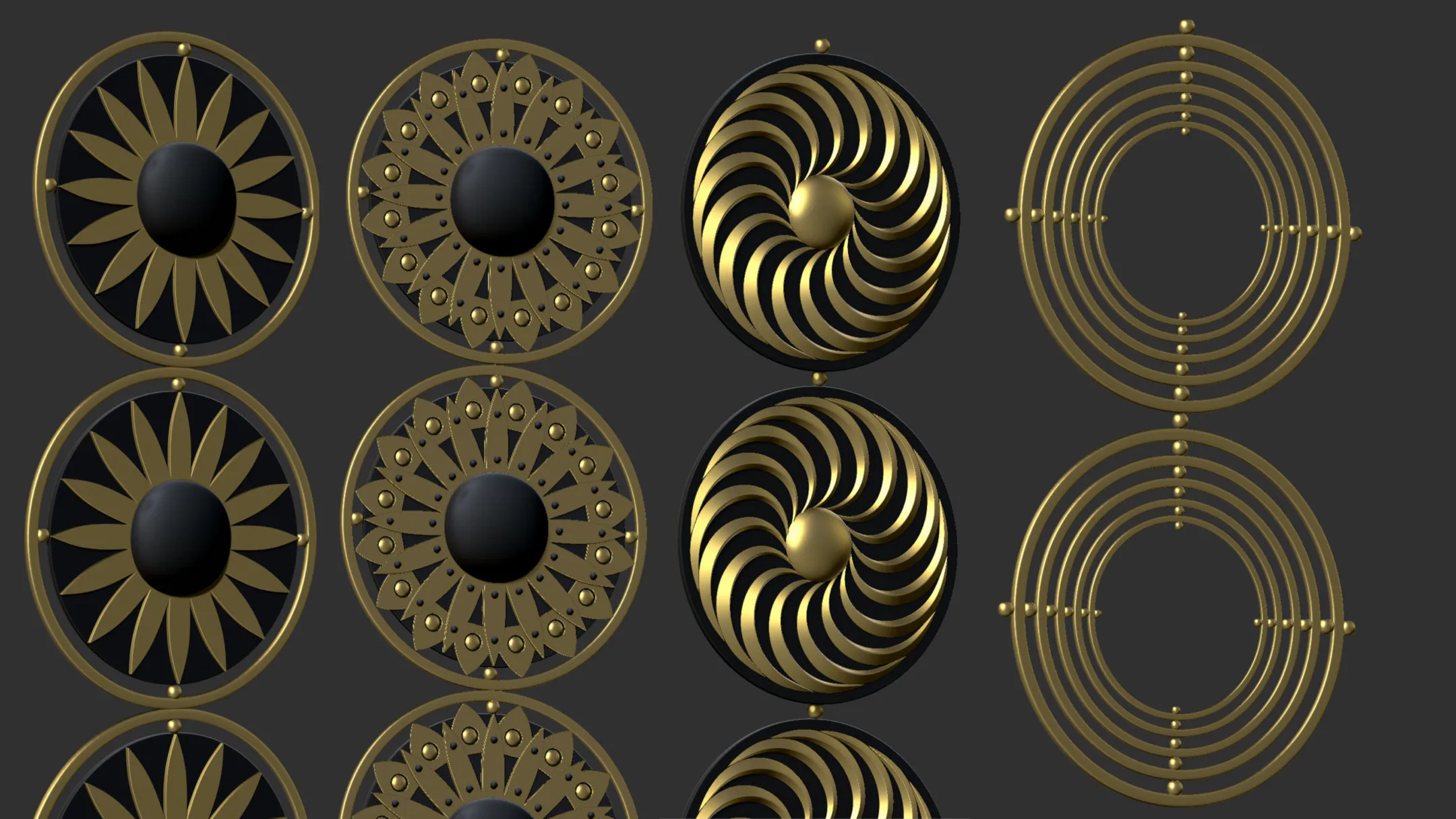 40 Jewels / Ornament Brush - Imm Curve for Zbrush