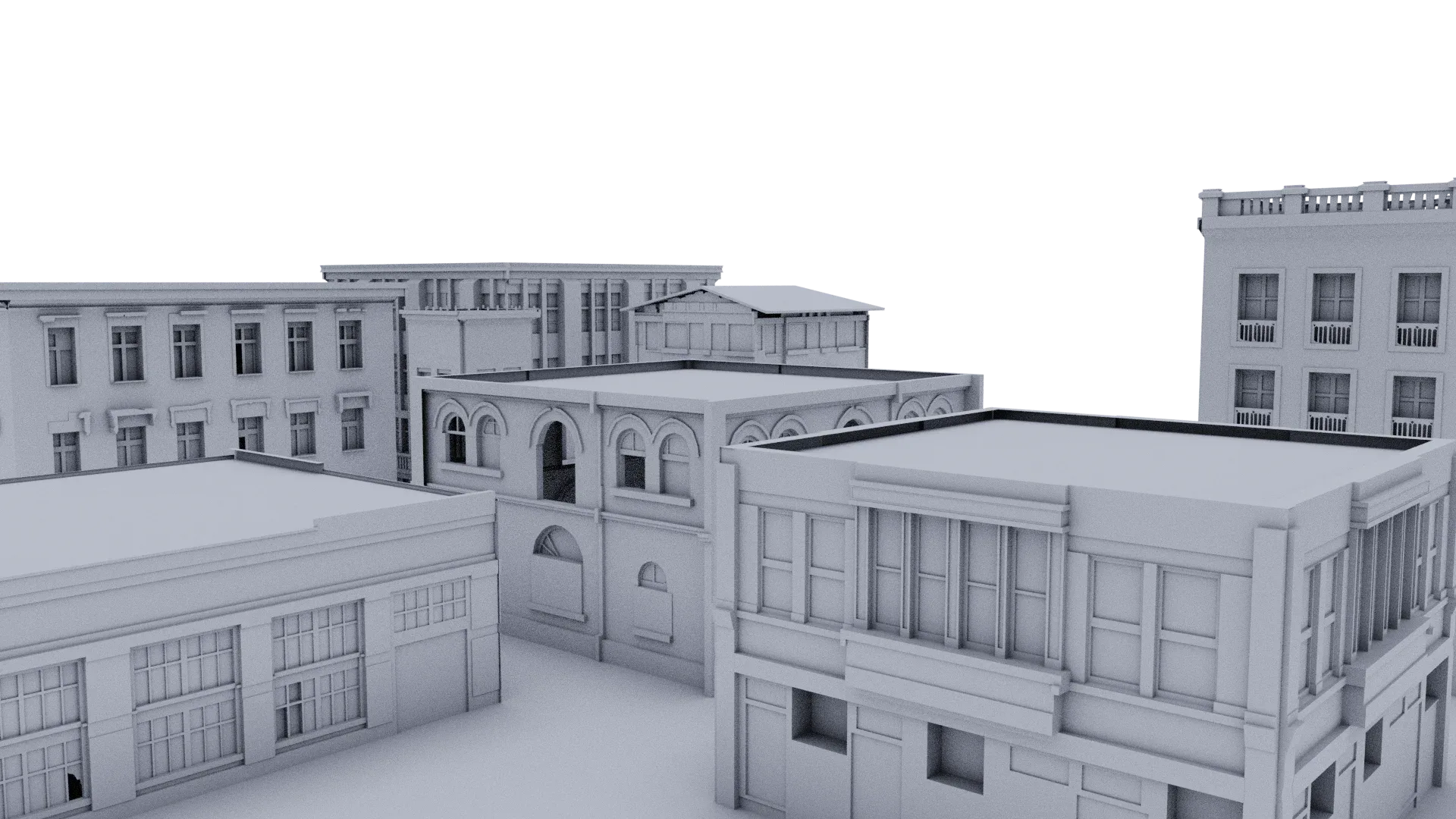 Abandoned City Buildings Asset Pack