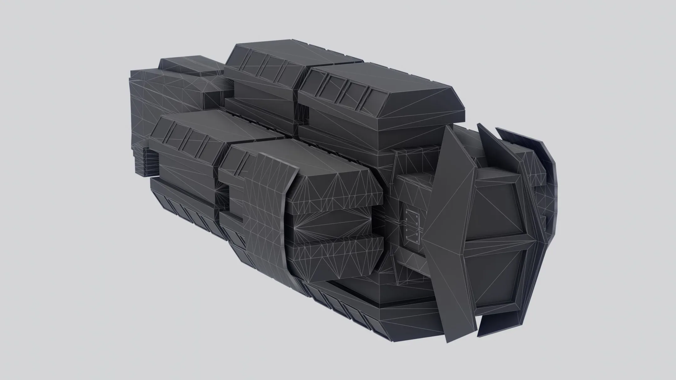 Assassin spaceship low-poly