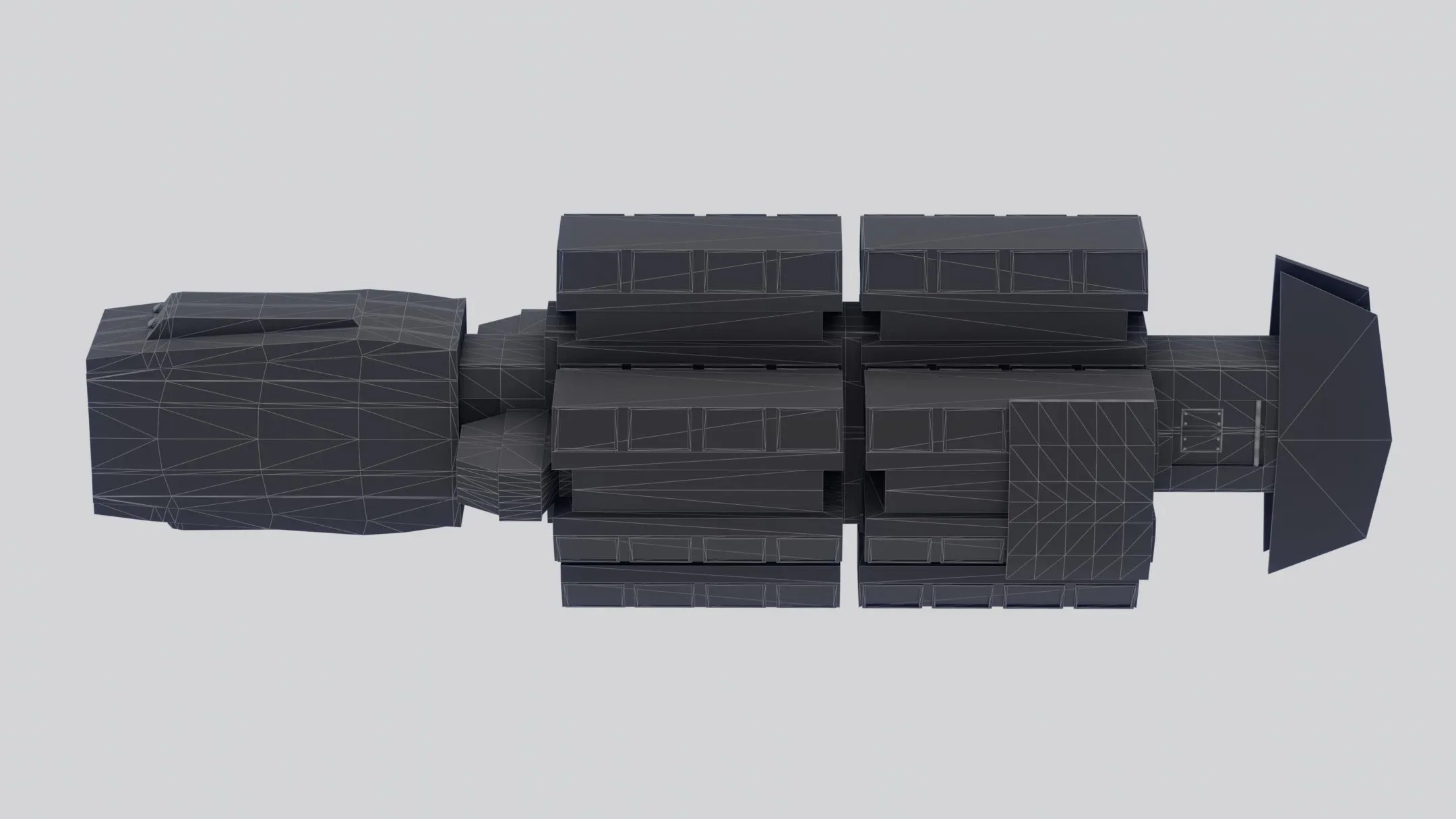 Assassin spaceship low-poly