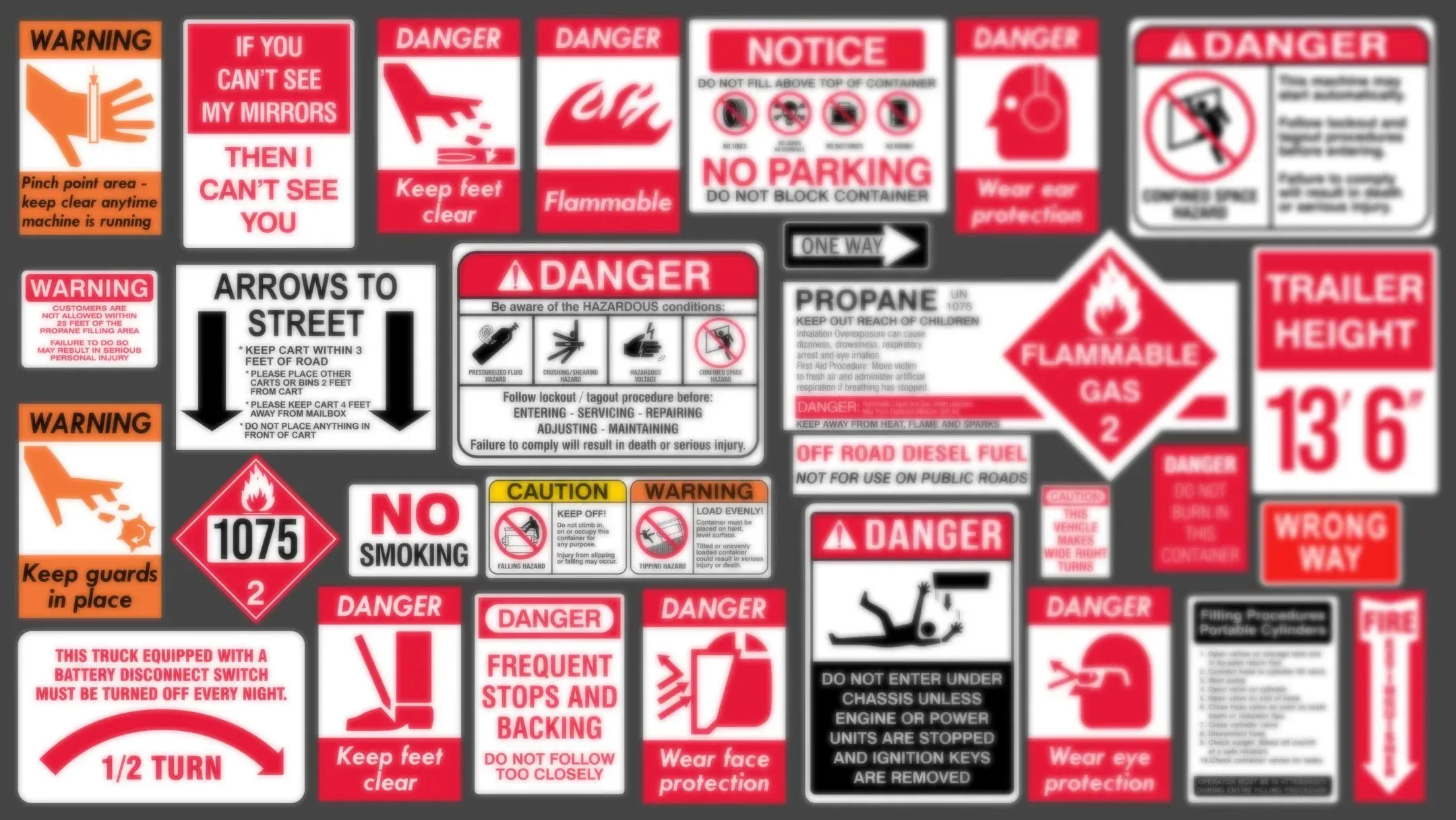 Industrial Sign Decal vol 02 + Sticker & Decal generator