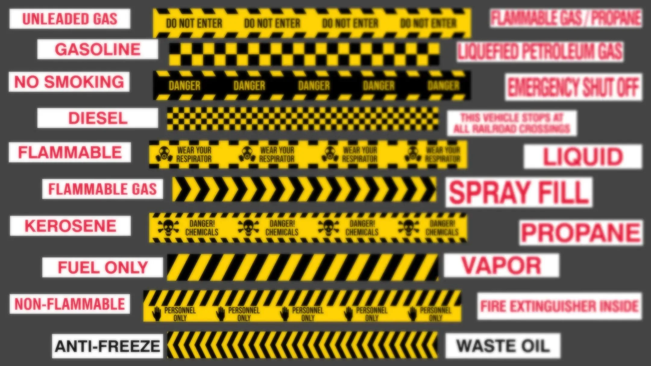 Industrial Sign Decal vol 02 + Sticker & Decal generator