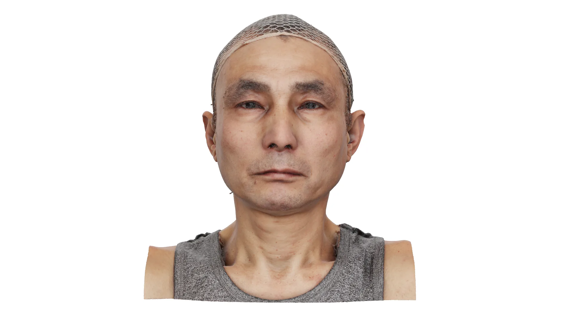 Raw Head Scan | 3D Model Hitarashi Hachigoro