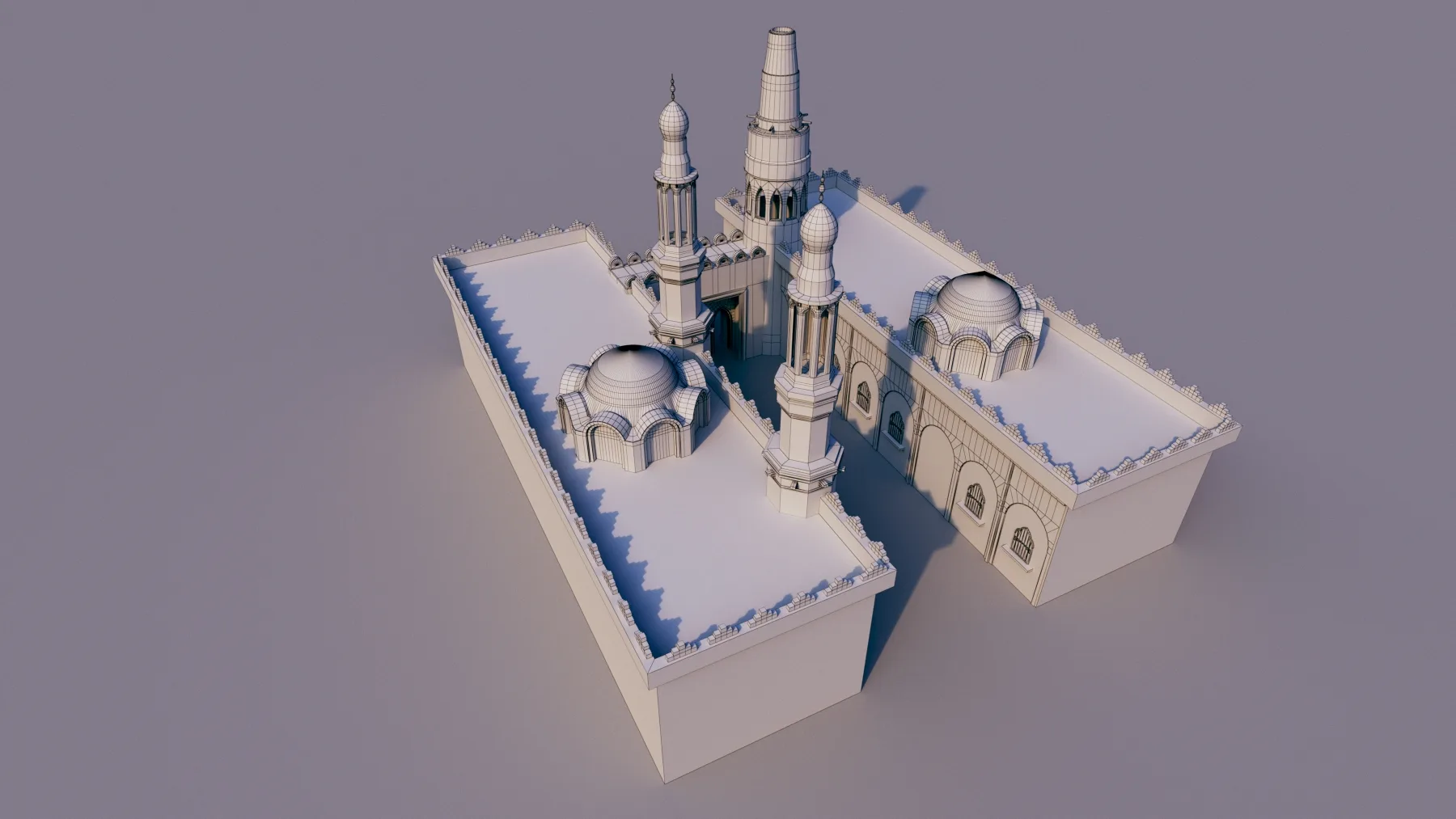 10 Models of Arabic houses and36 models of middle Eastern object Low-poly 3D model