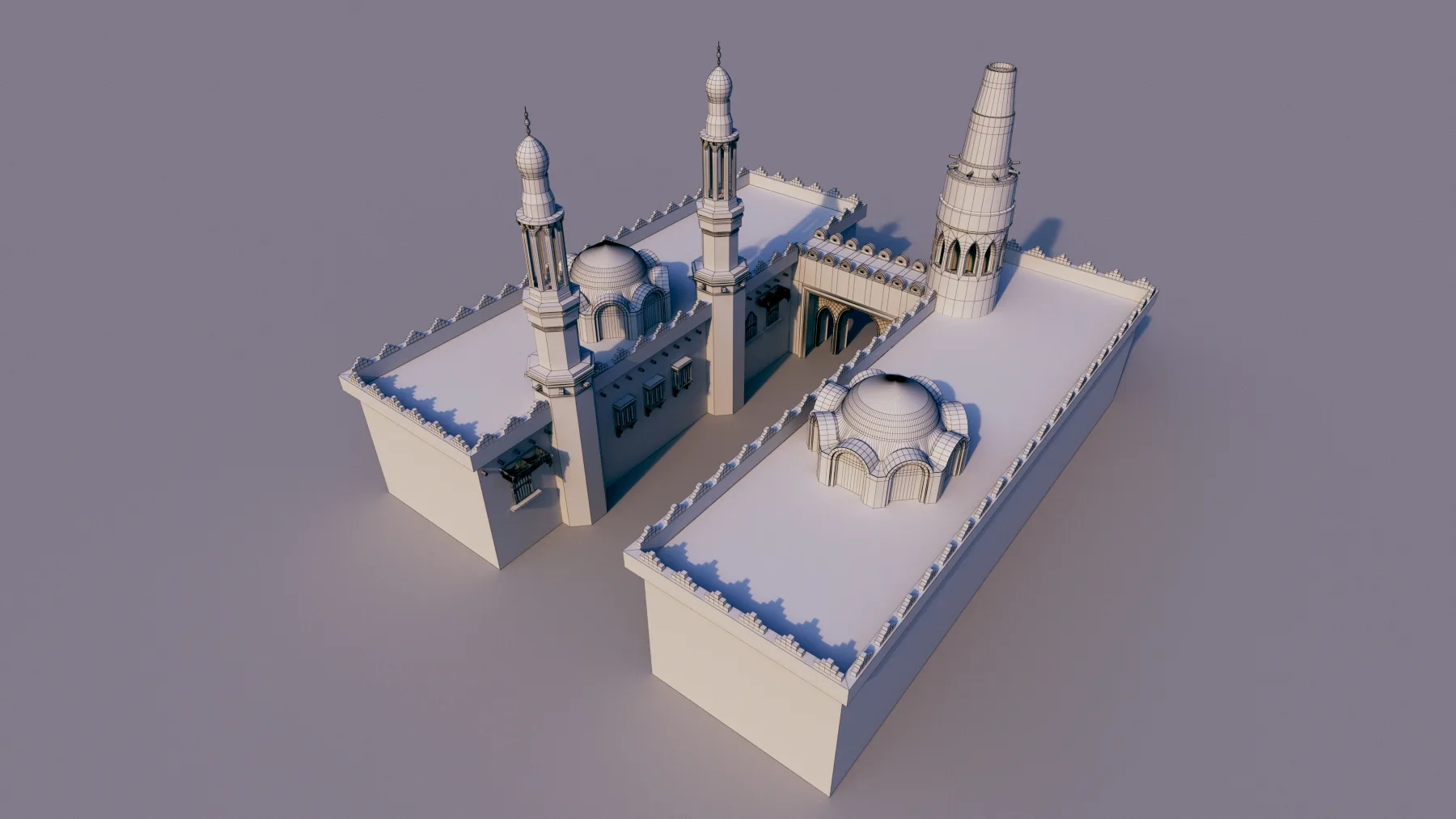 10 Models of Arabic houses and36 models of middle Eastern object Low-poly 3D model