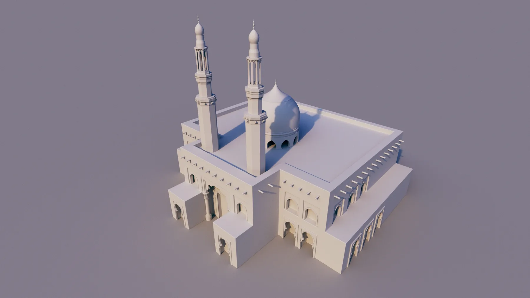 10 Models of Arabic houses and36 models of middle Eastern object Low-poly 3D model