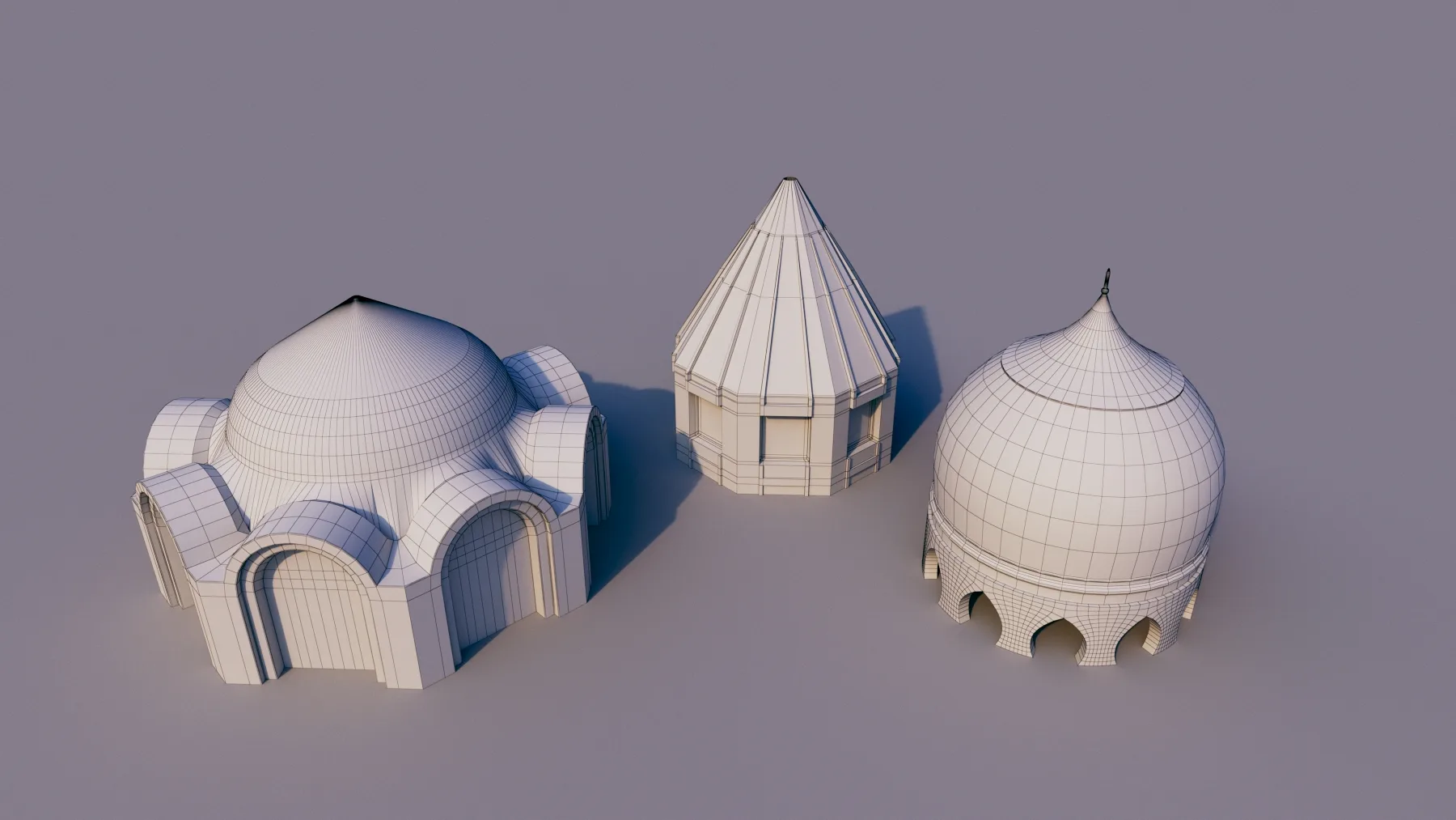 10 Models of Arabic houses and36 models of middle Eastern object Low-poly 3D model