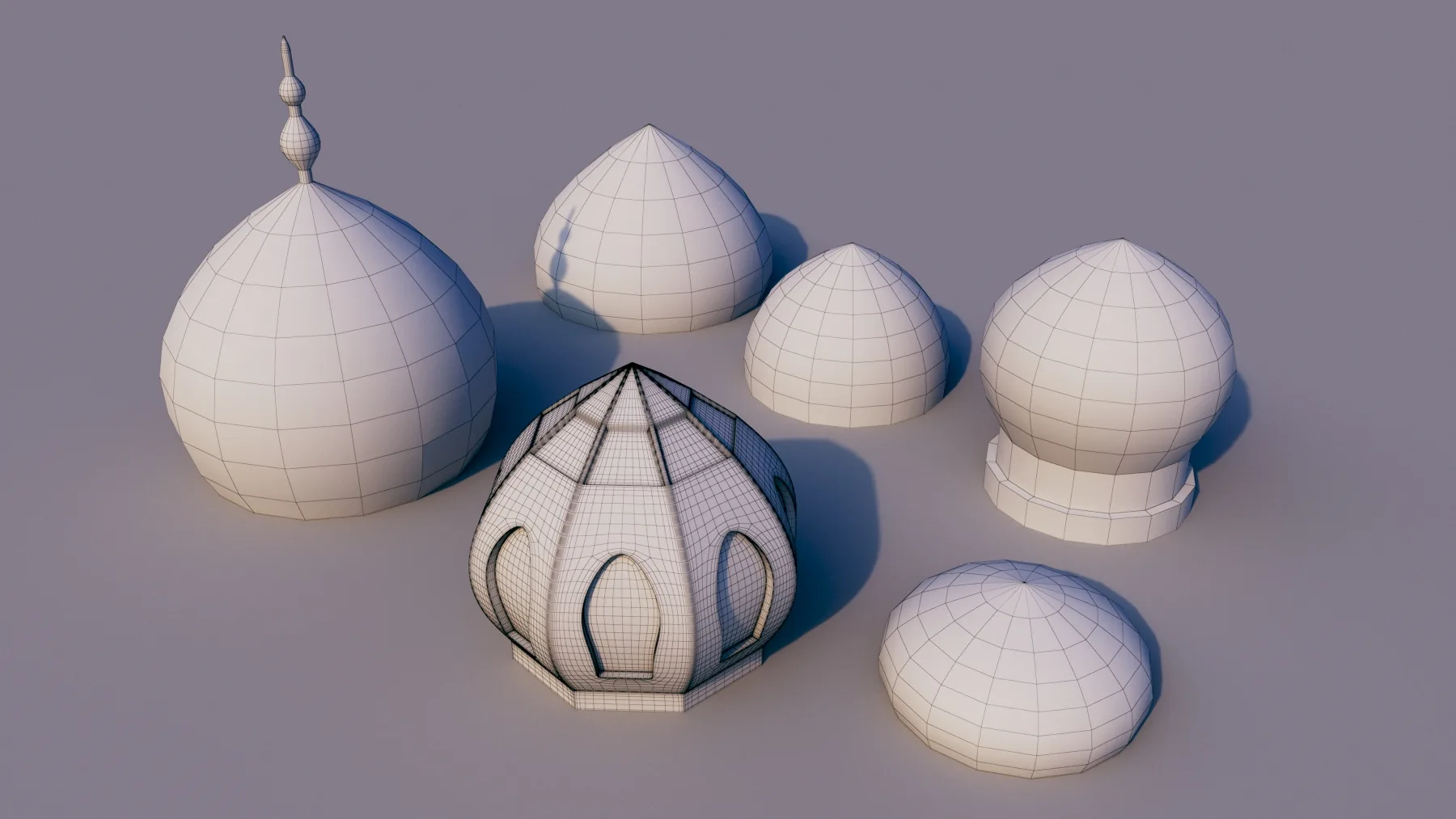10 Models of Arabic houses and36 models of middle Eastern object Low-poly 3D model