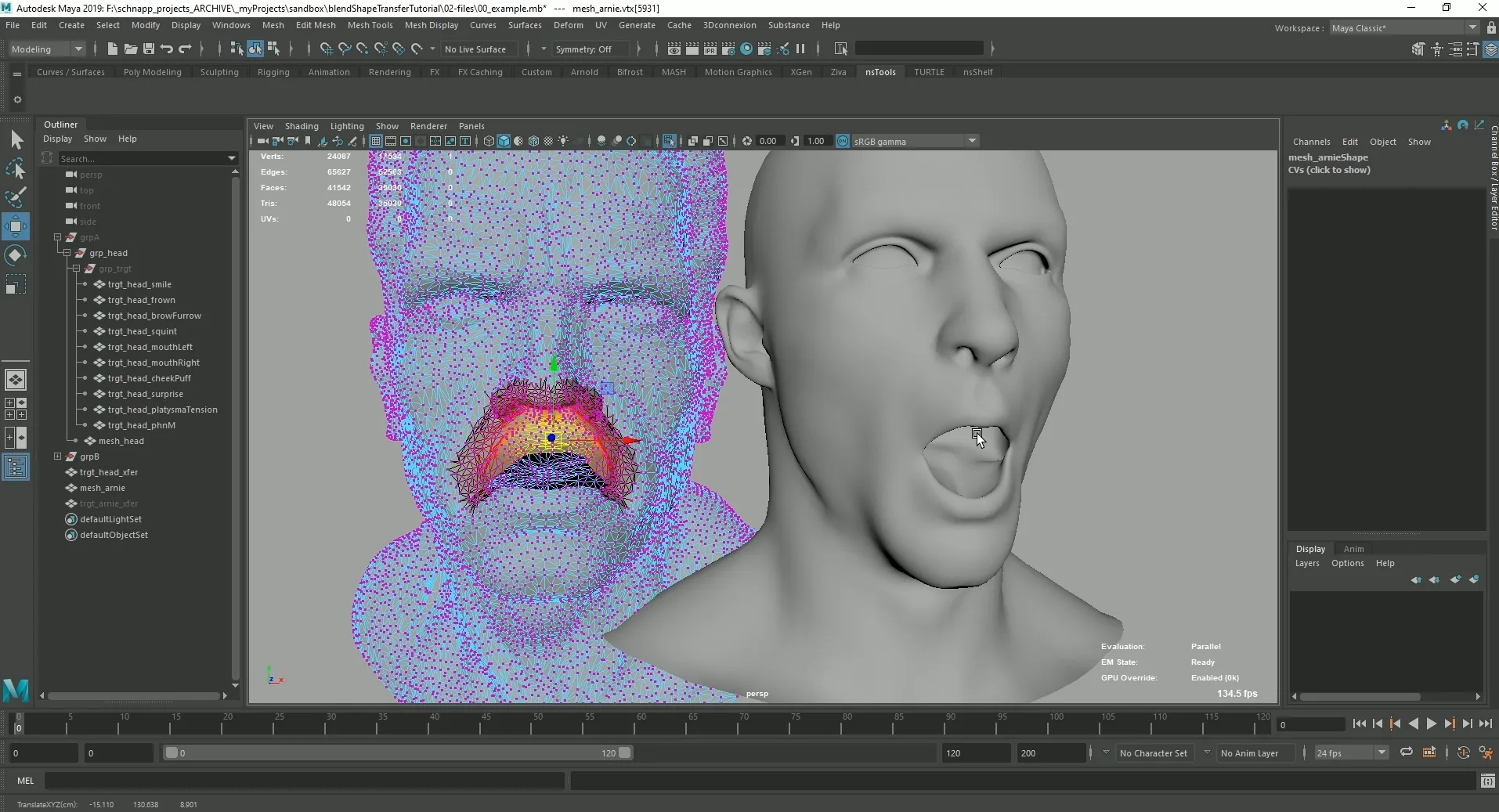 Automatic BlendShape Transfer to Different Topology