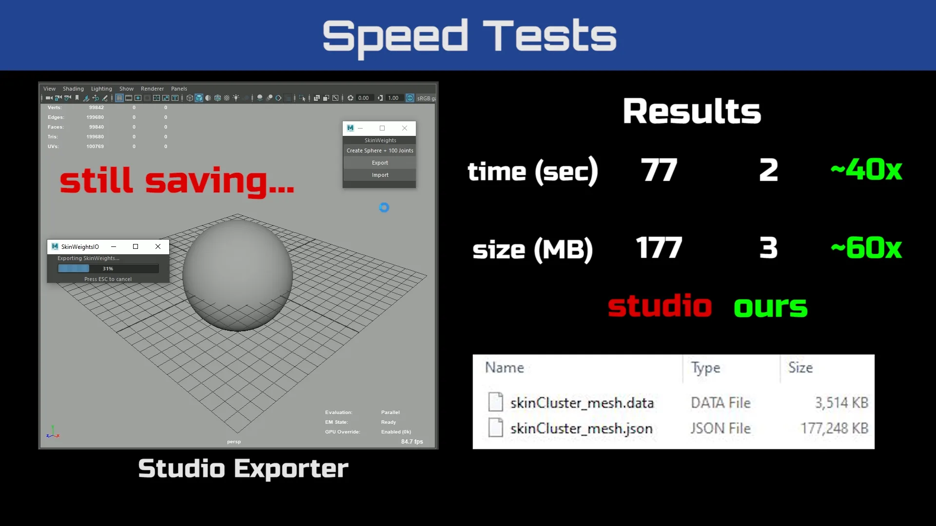 The Fastest SkinCluster Exporter and Importer- The Art of Deformer Compression