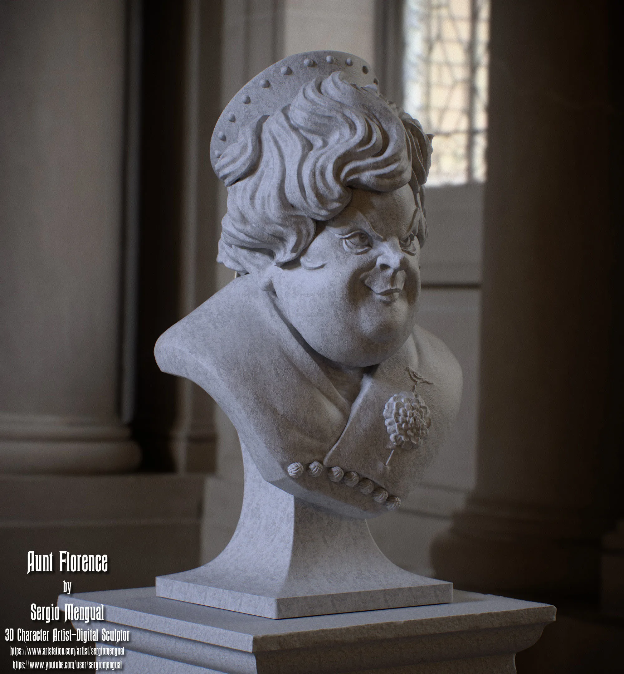 Haunted Mansion Aunt Florence 3D Printable Bust 3D print model